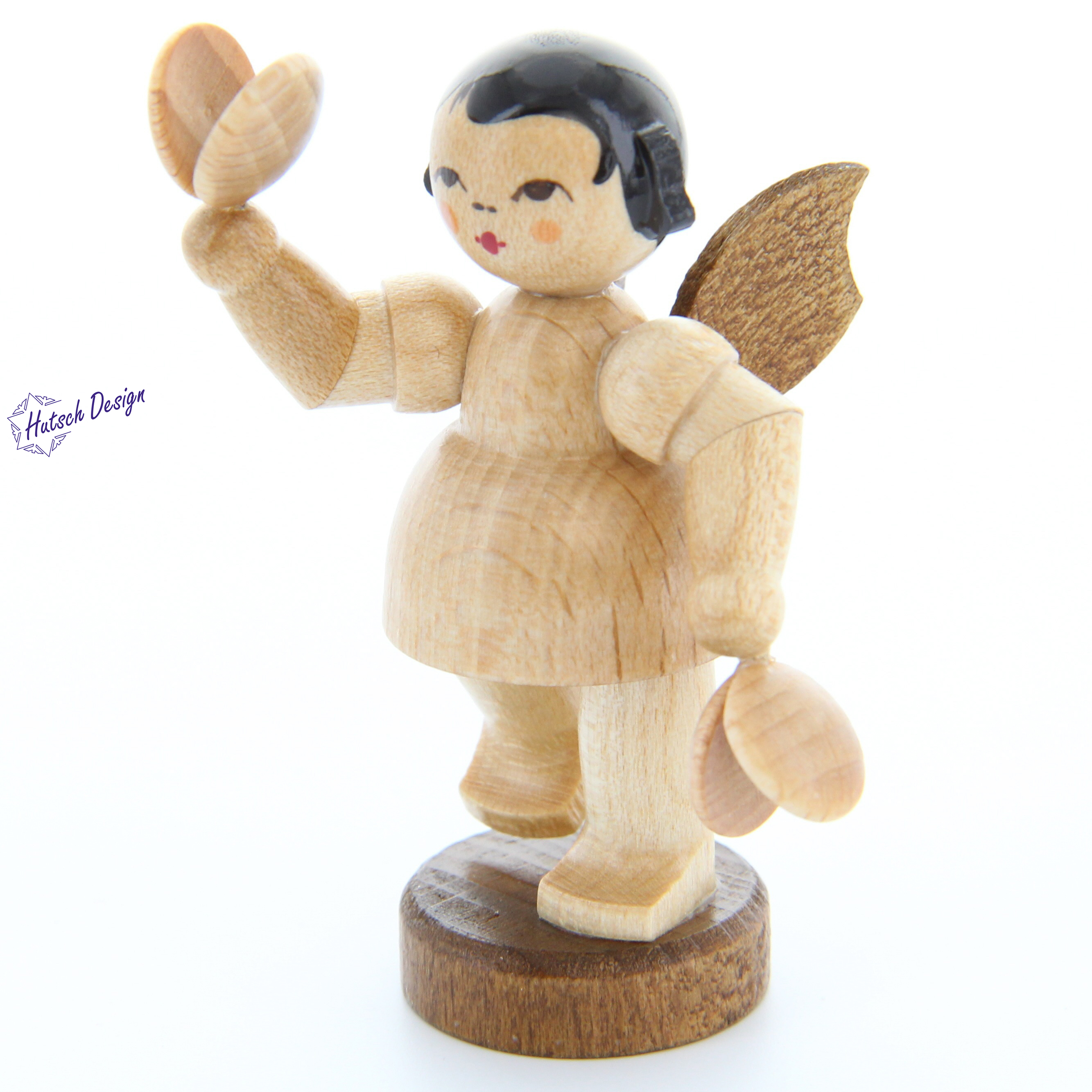 Engel stehend mit Kastagnetten, natur