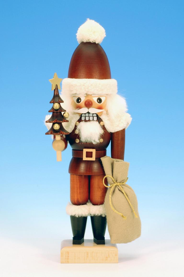 Nussknacker Weihnachtsmann klein natur  30,0 cm