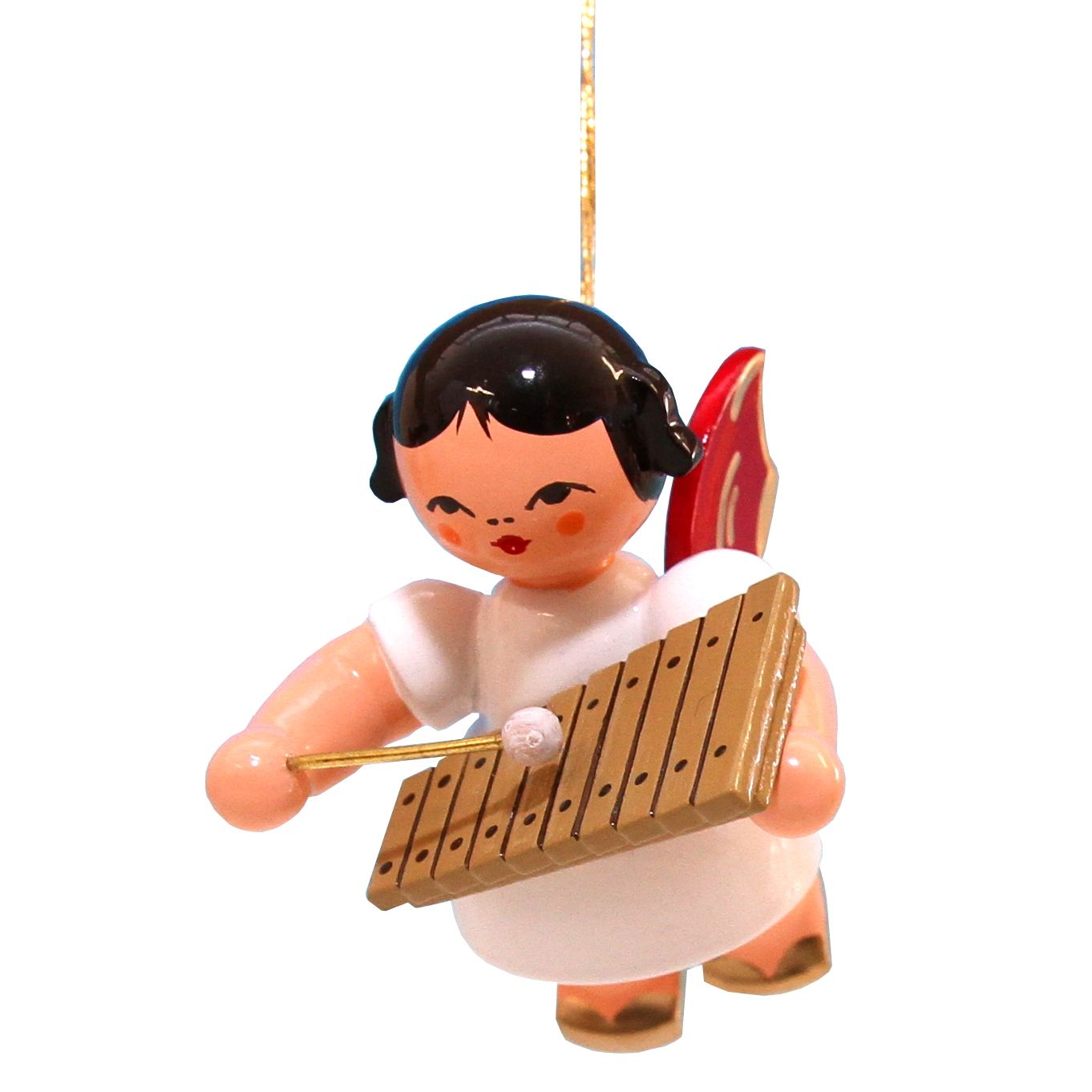 Schwebeengel mit Xylophon, rote Flügel