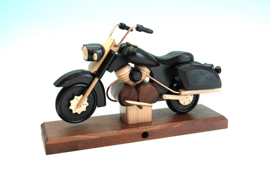 Raeuchermotorrad Chopper schwarz  27 x8 x 16cm
