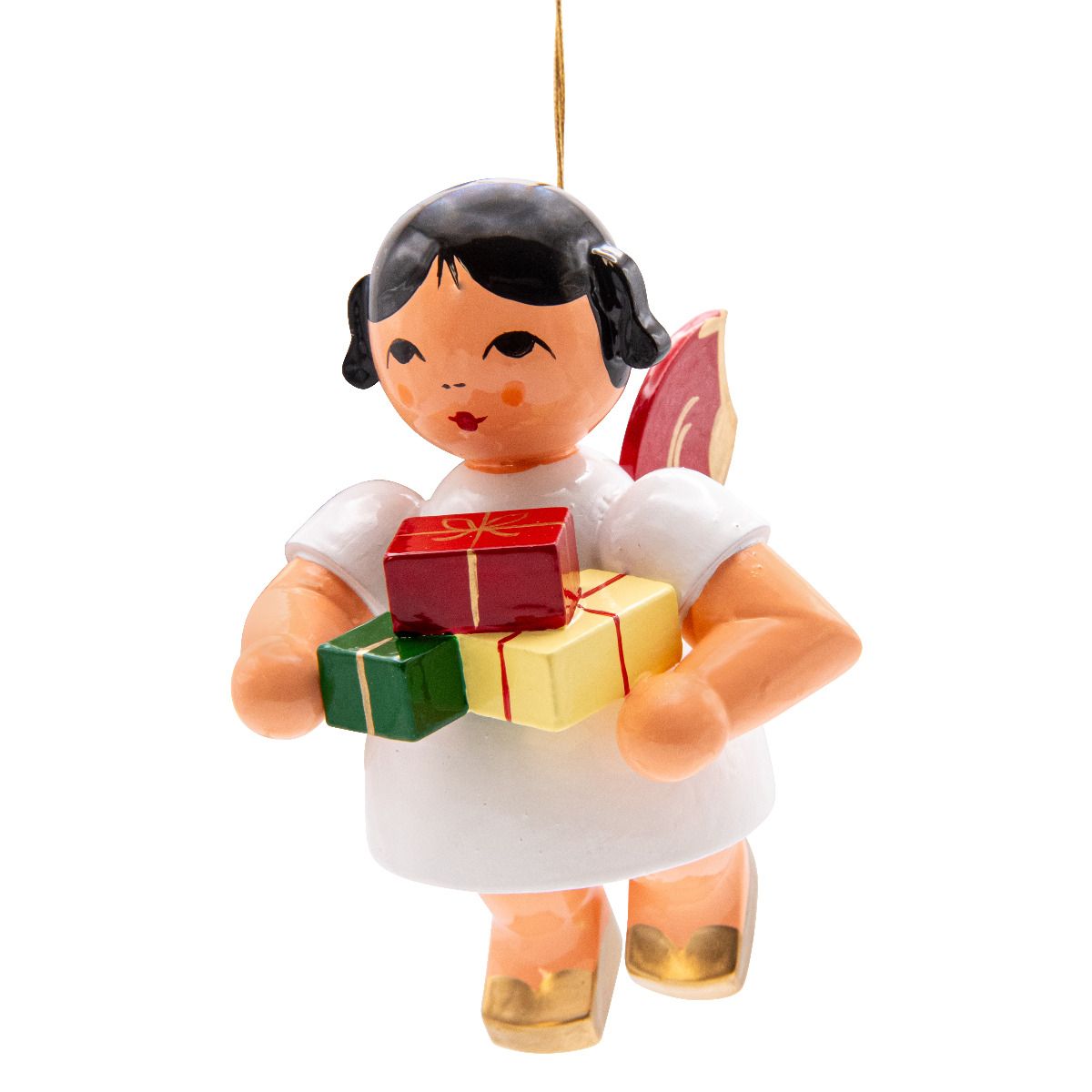 Schwebeengel groß mit Geschenken, rote Flügel 9cm Schwebeengel groß mit Geschenken, rote Flügel 9cm