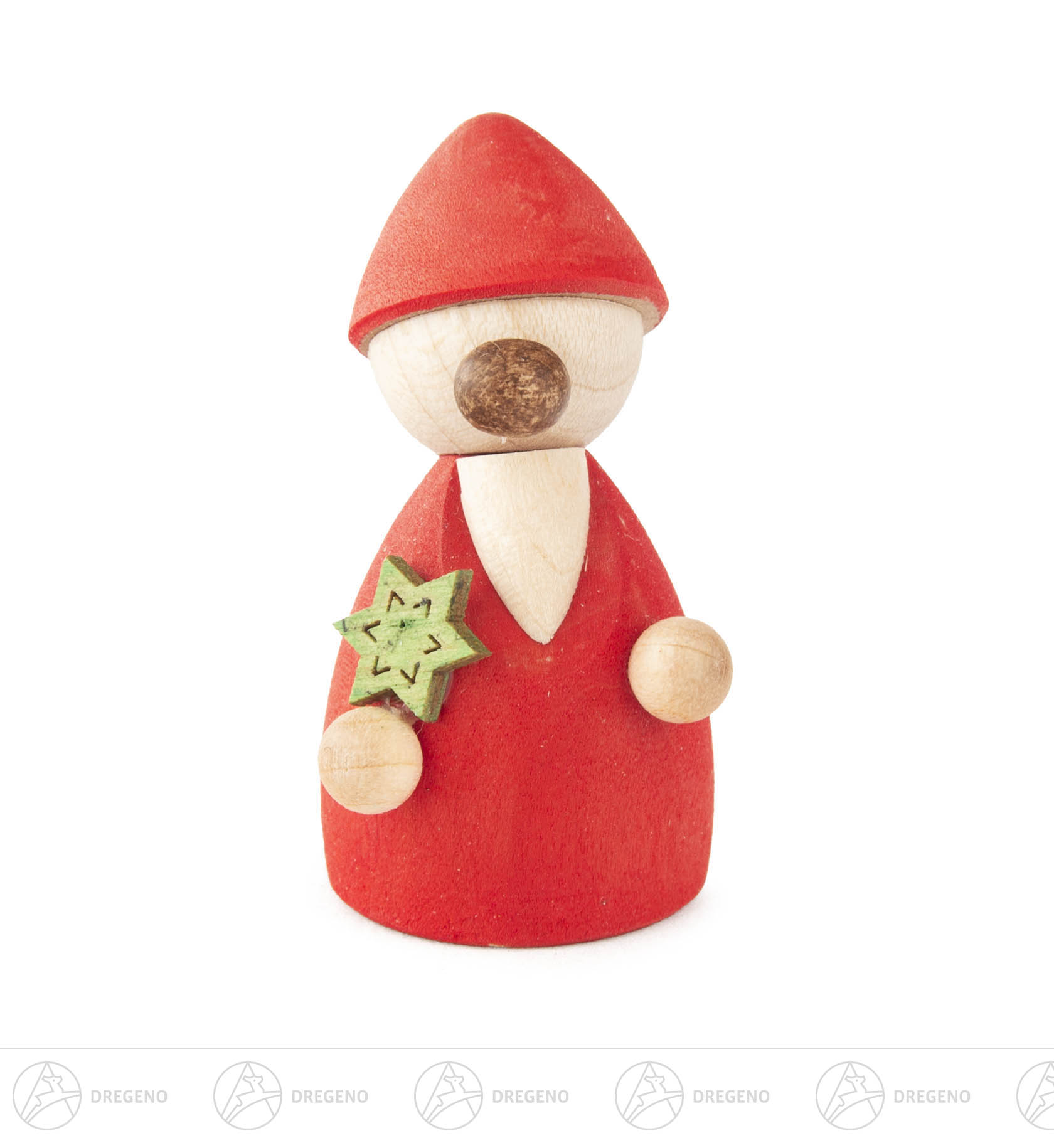 Wichtel rot mit Stern 4,5cm