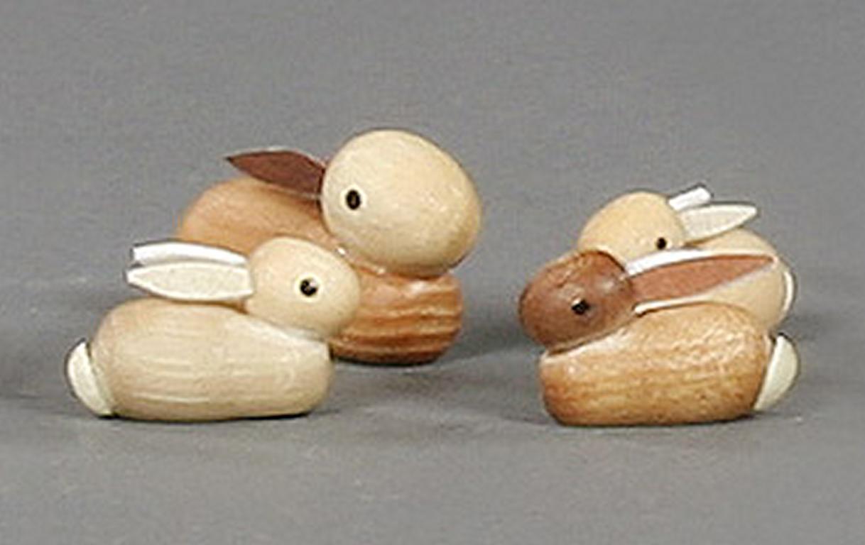 Kaninchenfamilie natur, in Spandose (4)