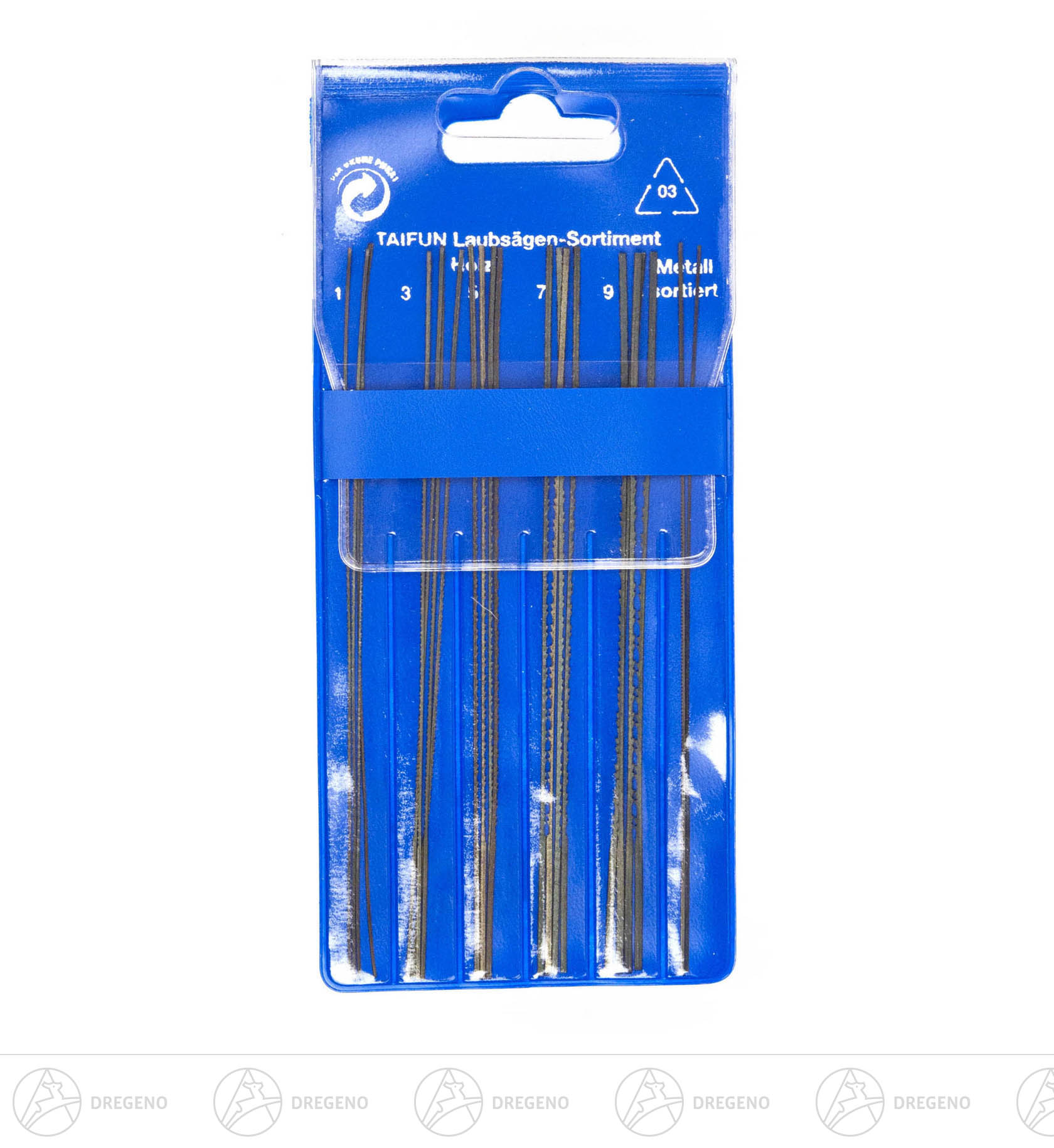 Laubsägeblätter Sortiment 130 mm je 4x in Stärken 1, 3, 5, 7, 9 + 2 x für Metall