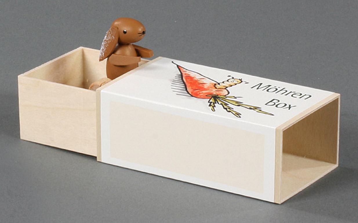 Schiebebox Möhren-Box mit Hase Melodie: Humpty Dumpty 6cm Schiebebox Möhren-Box mit Hase Melodie: Humpty Dumpty 6cm