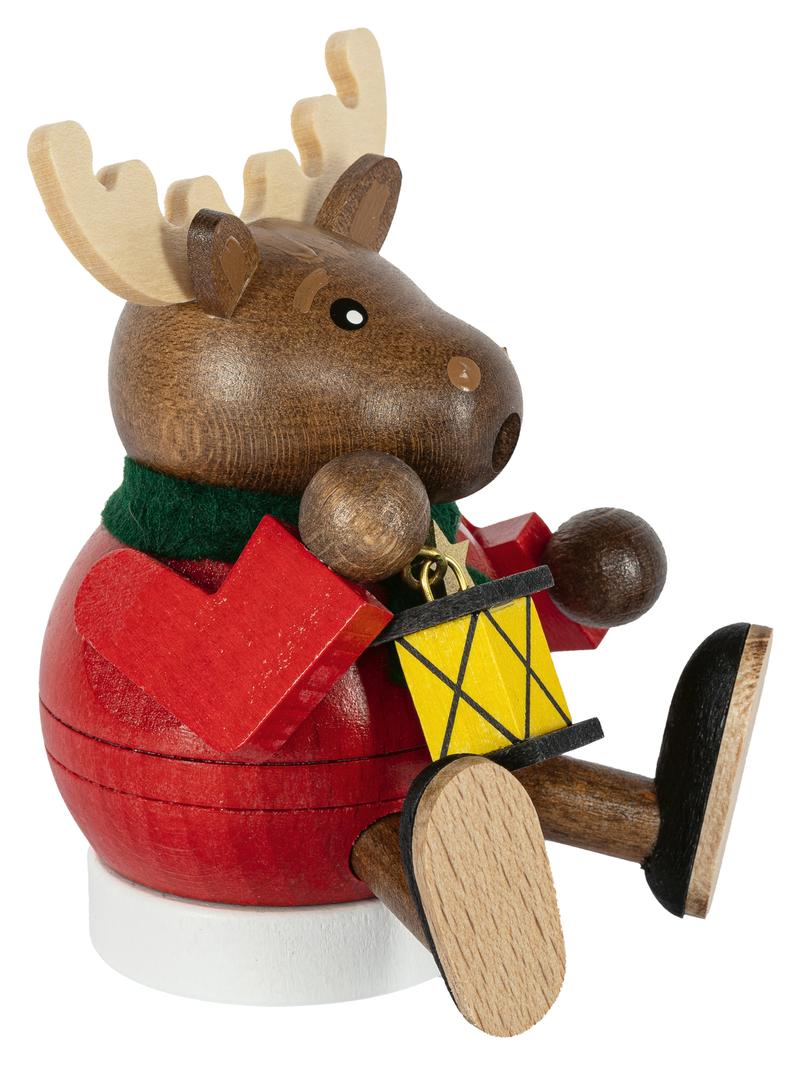 Minikugelrauchfigur Elch 8cm
