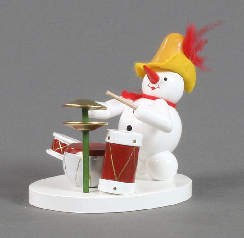 Schneemann am Schlagzeug