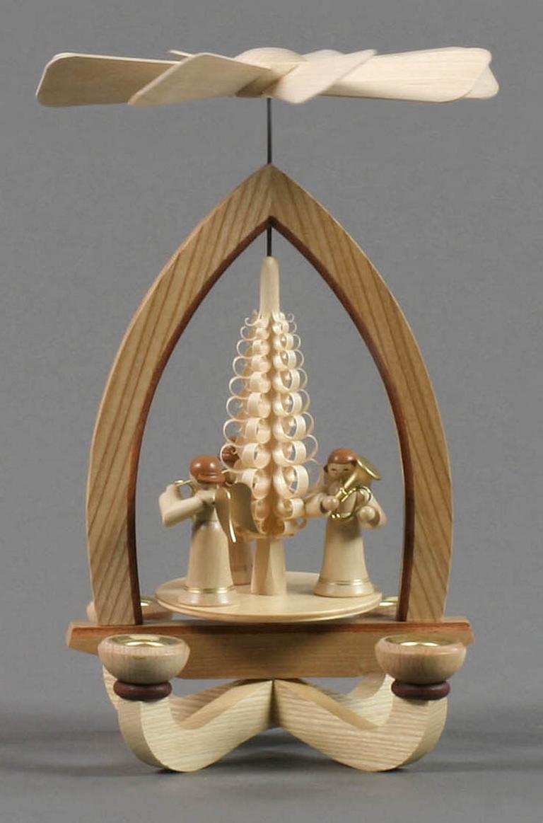 Pyramide mit Engeln, für Kerzen d14mm