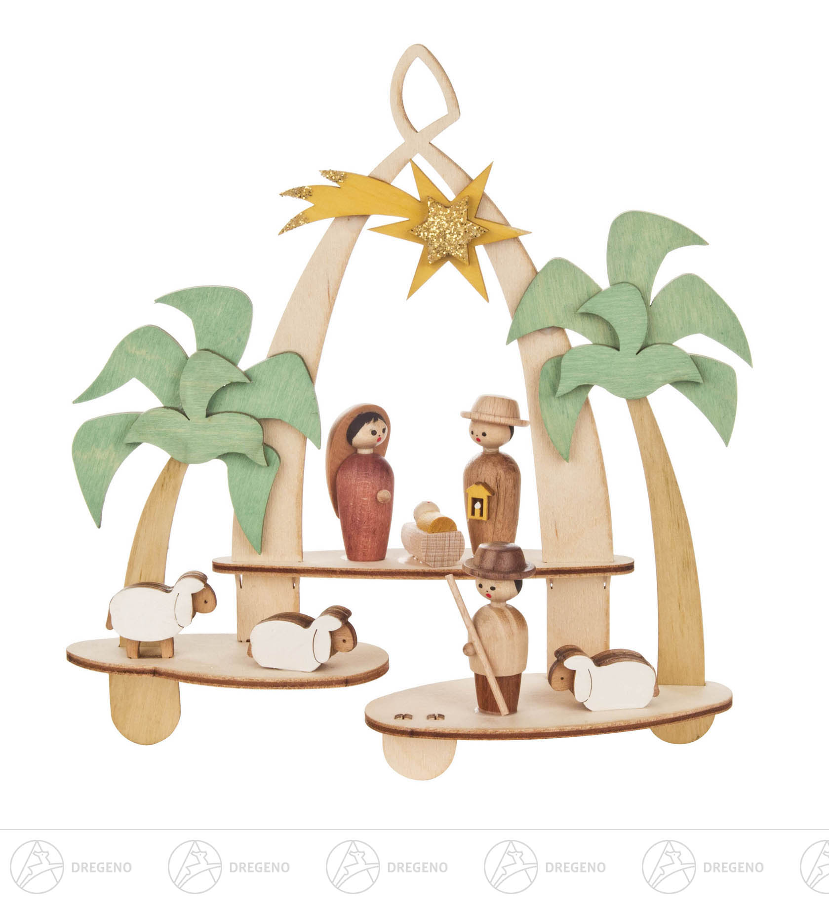 Bastelset Fensterbild Krippe 18x18cm