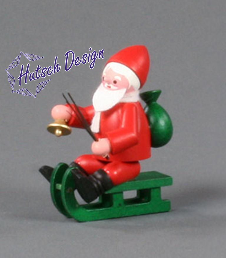 Nikolaus auf Schlitten farbig 5,5cm