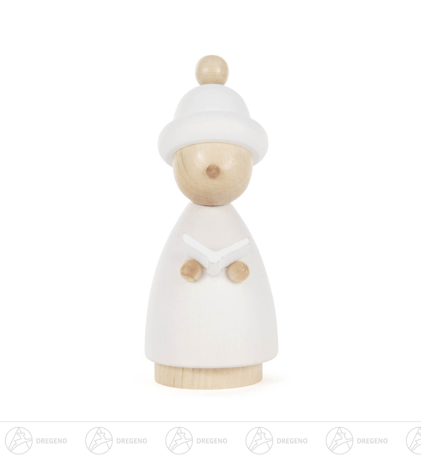 Kurrendekind mit Buch, weiß-natur 9cm