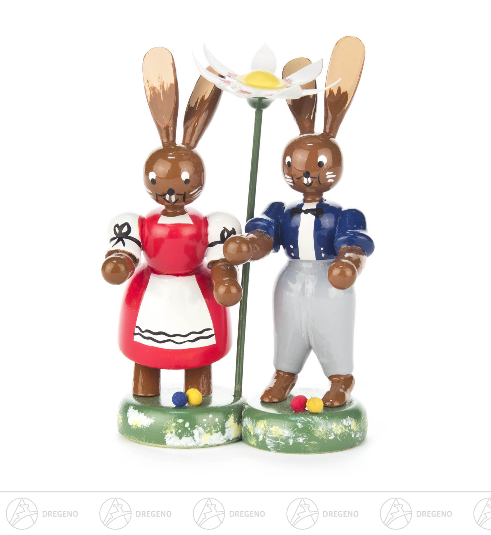 Hasenpaar auf Sockel 10cm