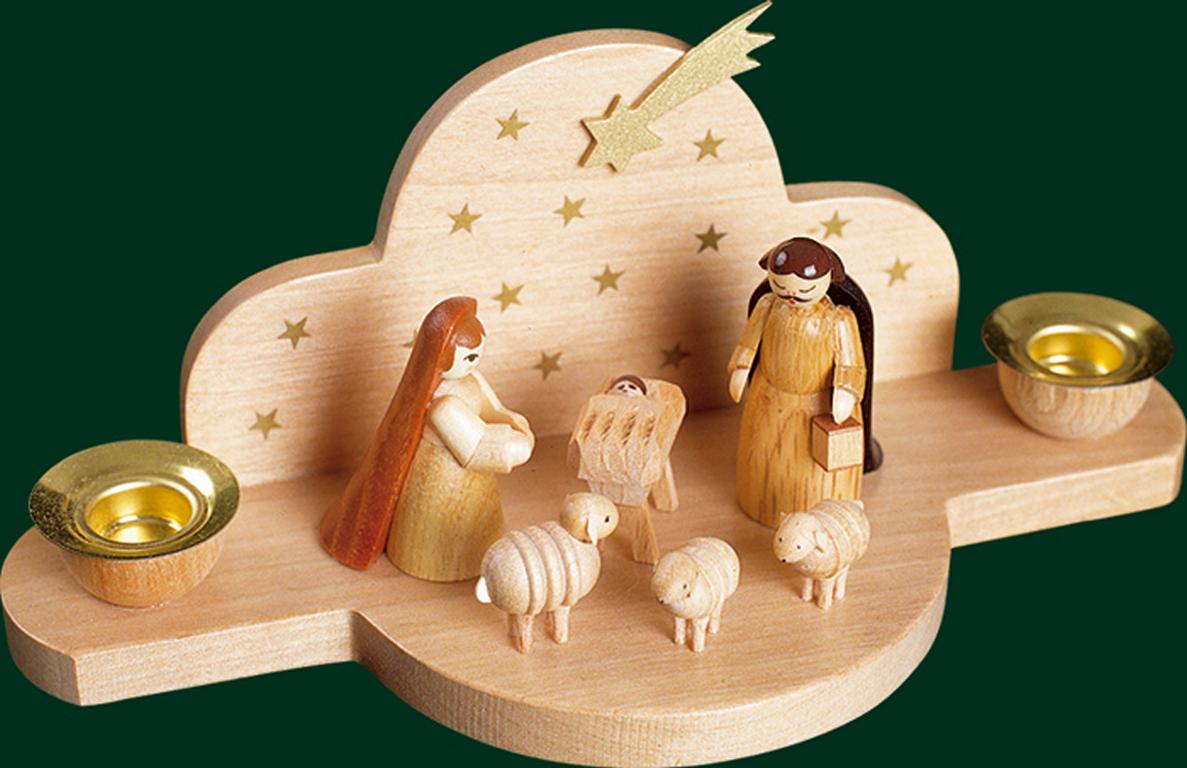 Kerzenhalter Christi Geburt 8 cm Kerzenhalter Christi Geburt 8 cm