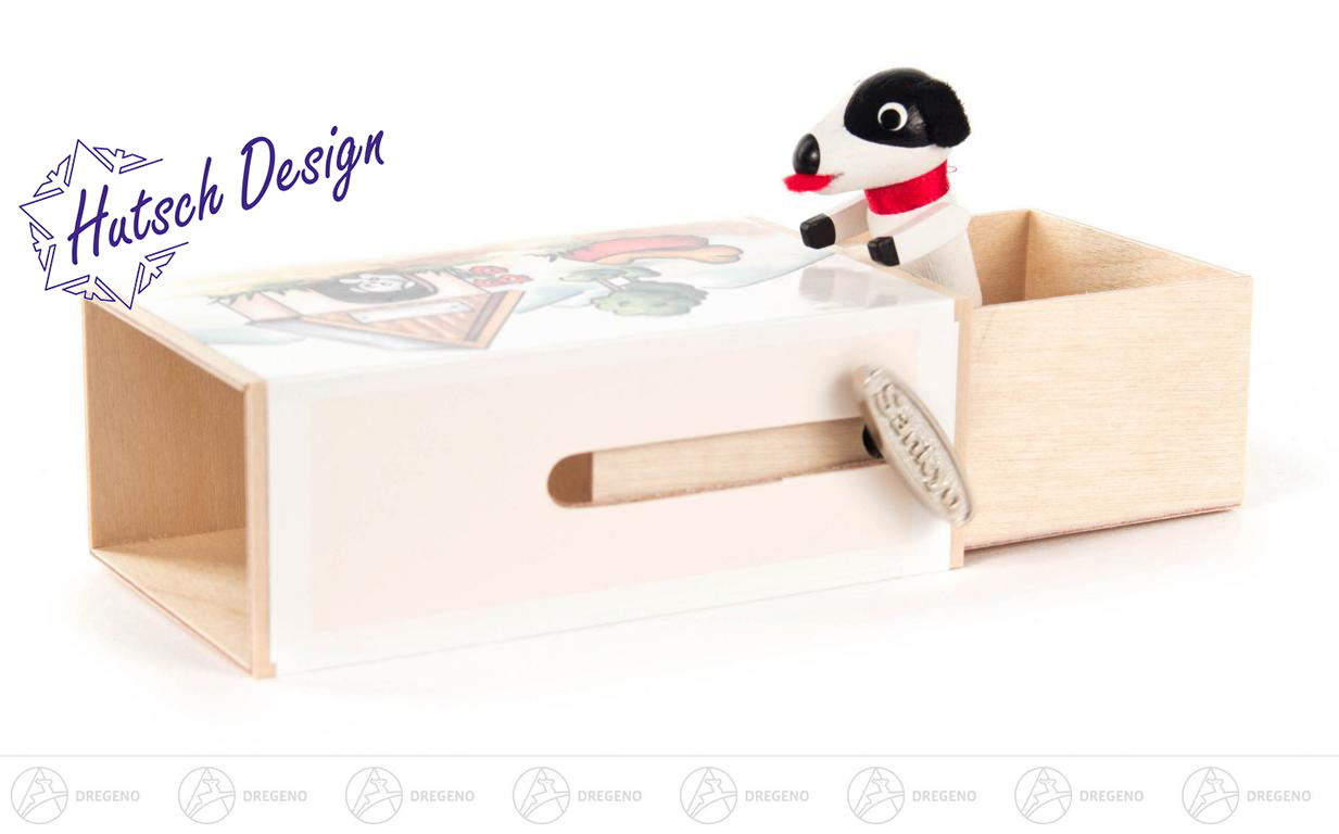 Schiebebox Hunde-Box Melodie: Doggi in the window Schiebebox Hunde-Box Melodie: Doggi in the window