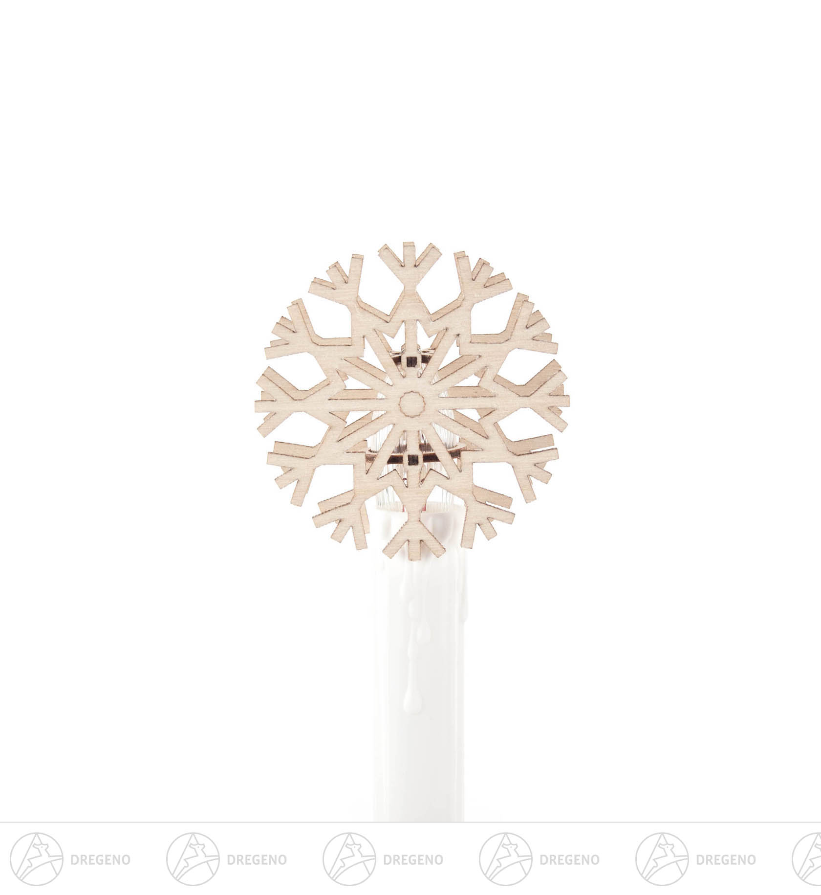 Kerzenaufstecker Schneekristall (5) 5cm