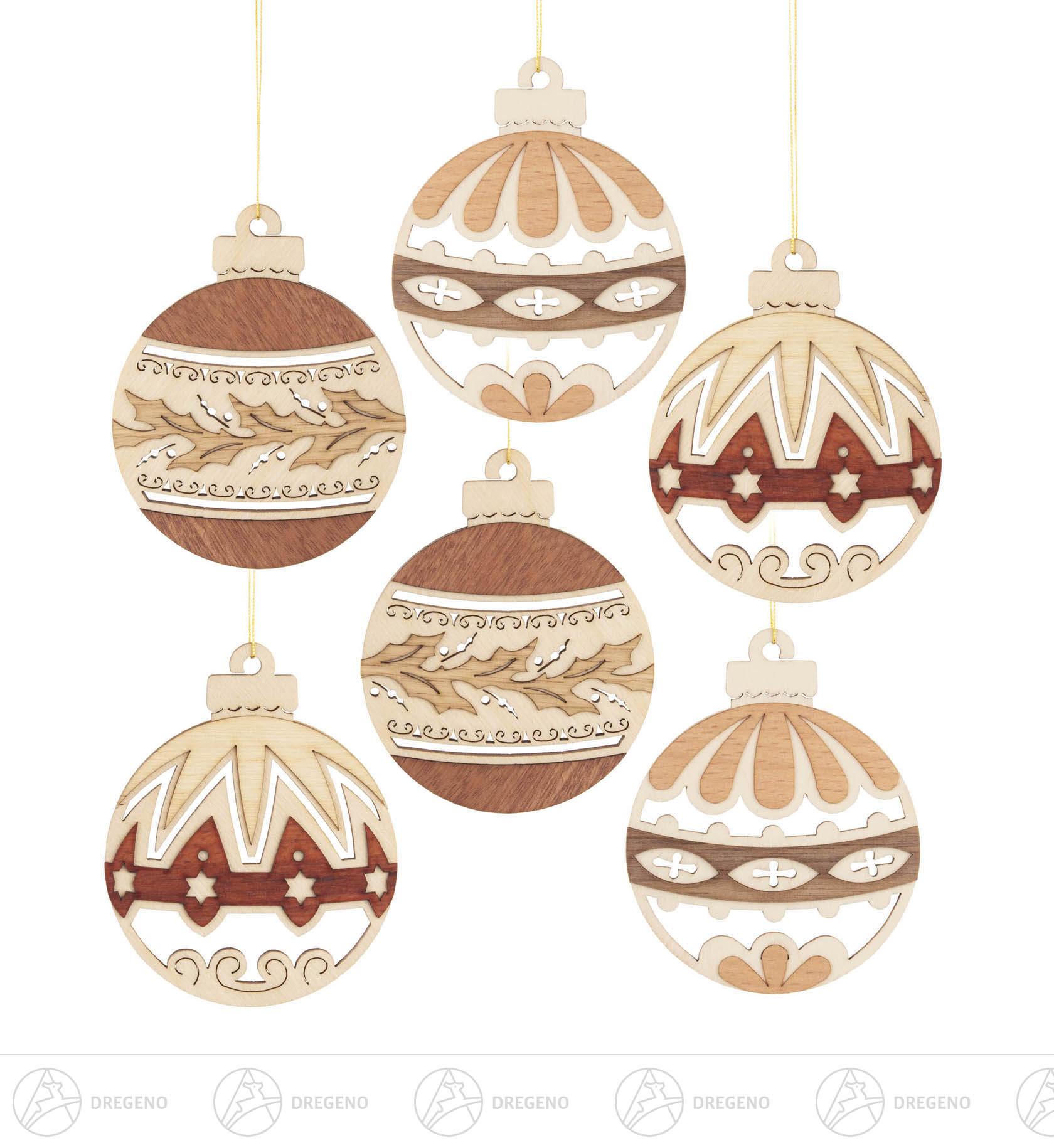 Behang Christbaumkugeln (6) 6cm