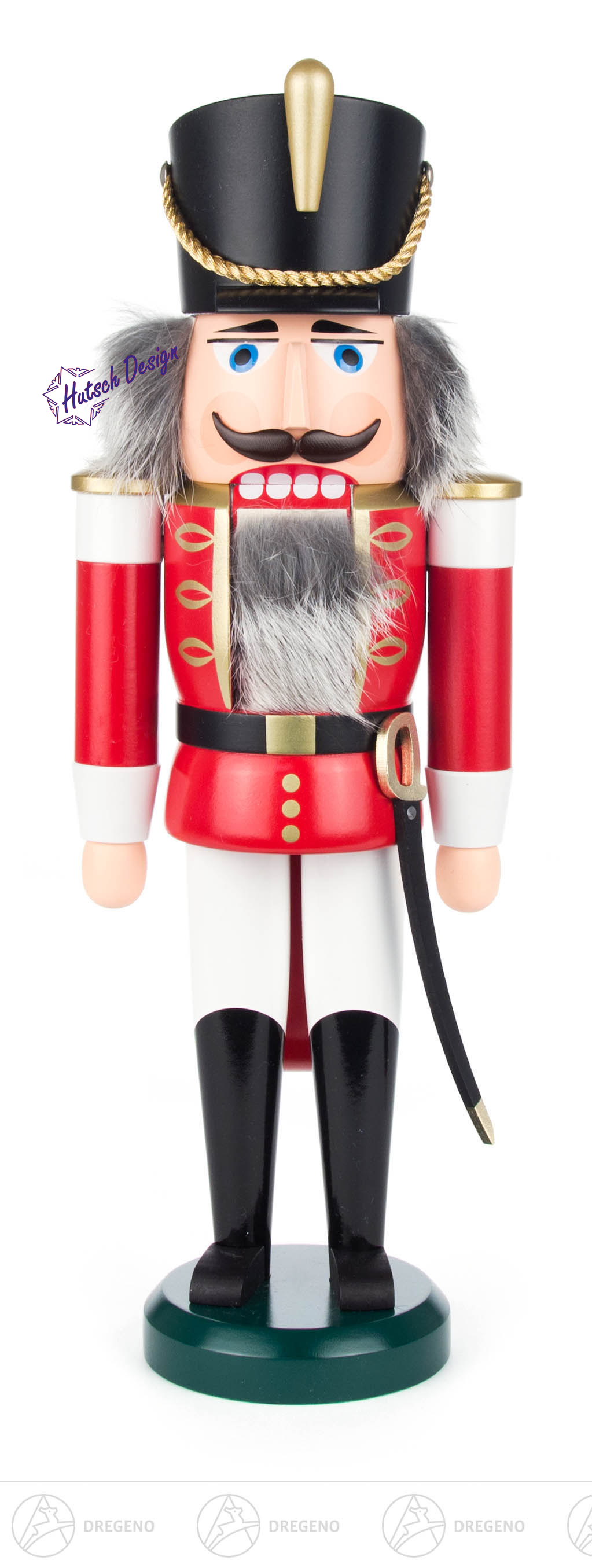 Nussknacker Husar rot-weiß, 36cm