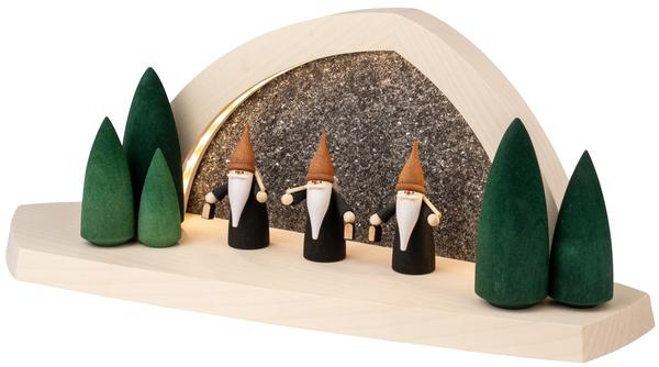 Gesteinsbogen 15x37x13cm natur LED beleuchtet Bergwichtel