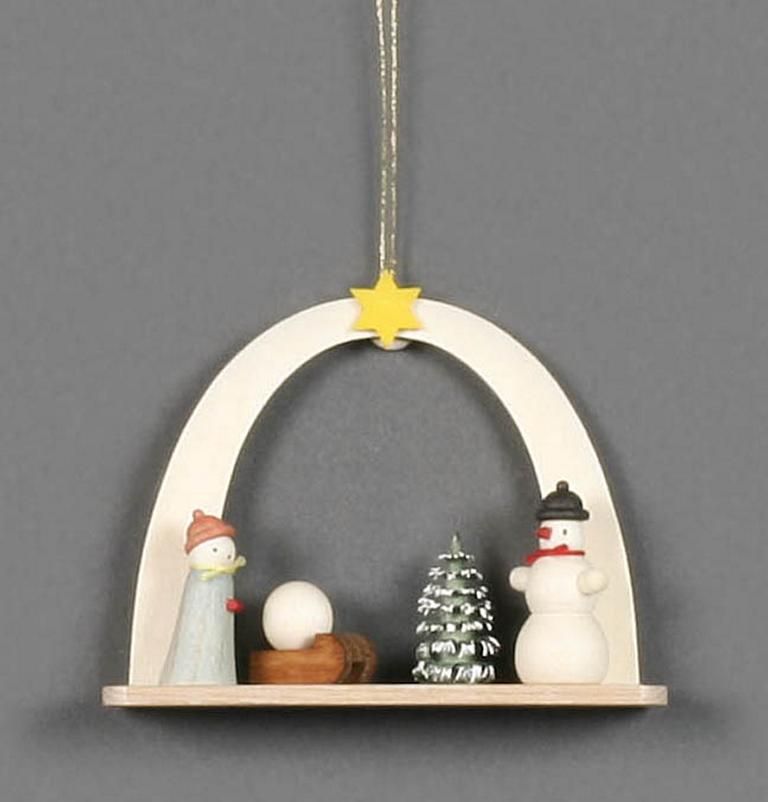 Behang Kind mit Schneemann