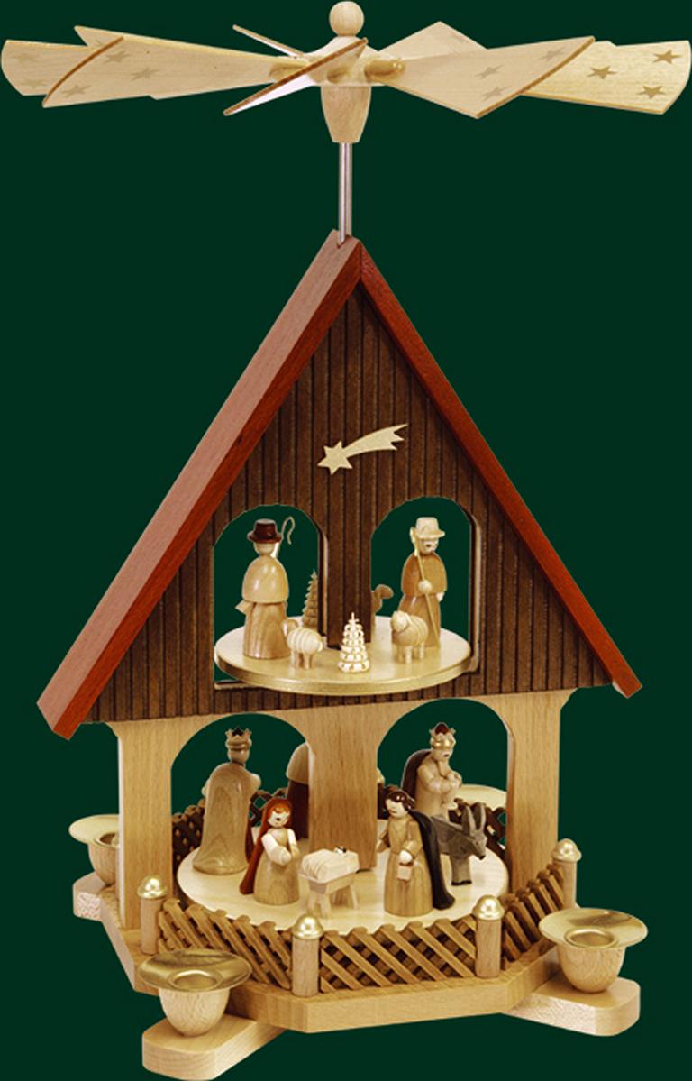 Pyramidenhaus 2-st. Christi Geburt  36 cm