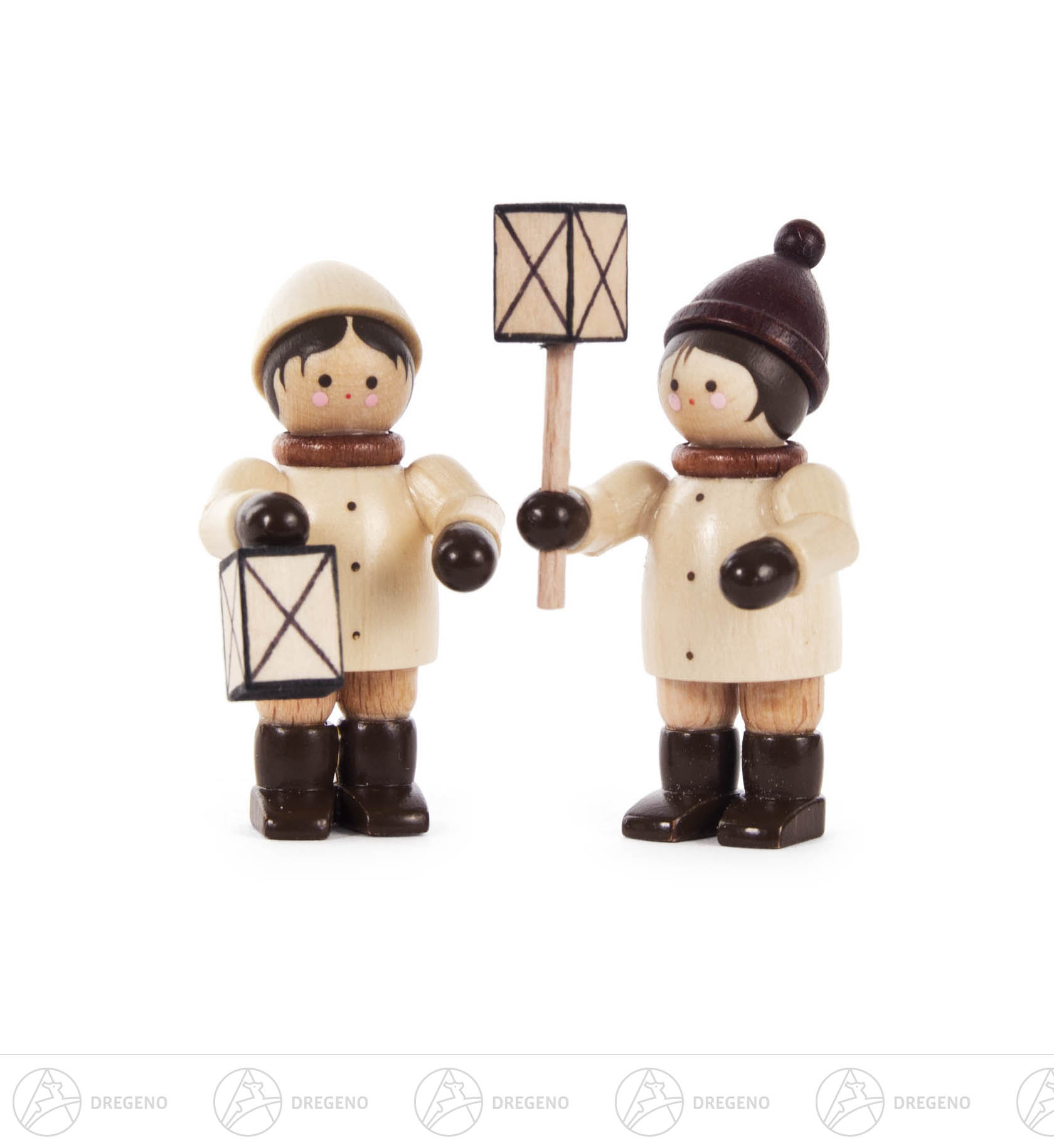 Mini-Laternenkinder natur (2) 5,5cm