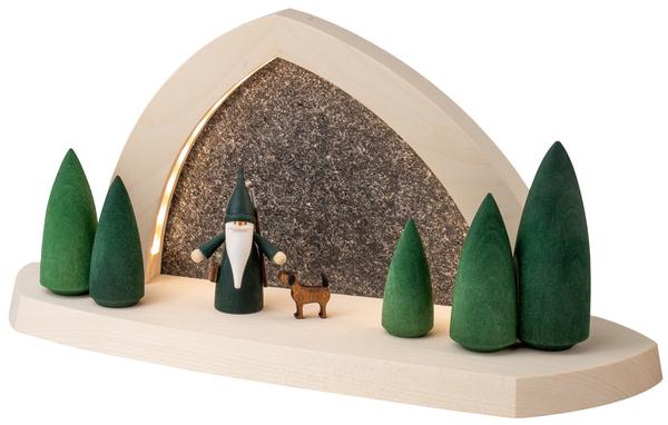 Gesteinsbogen 15x31x11cm natur LED beleuchtet Jägerwichtel