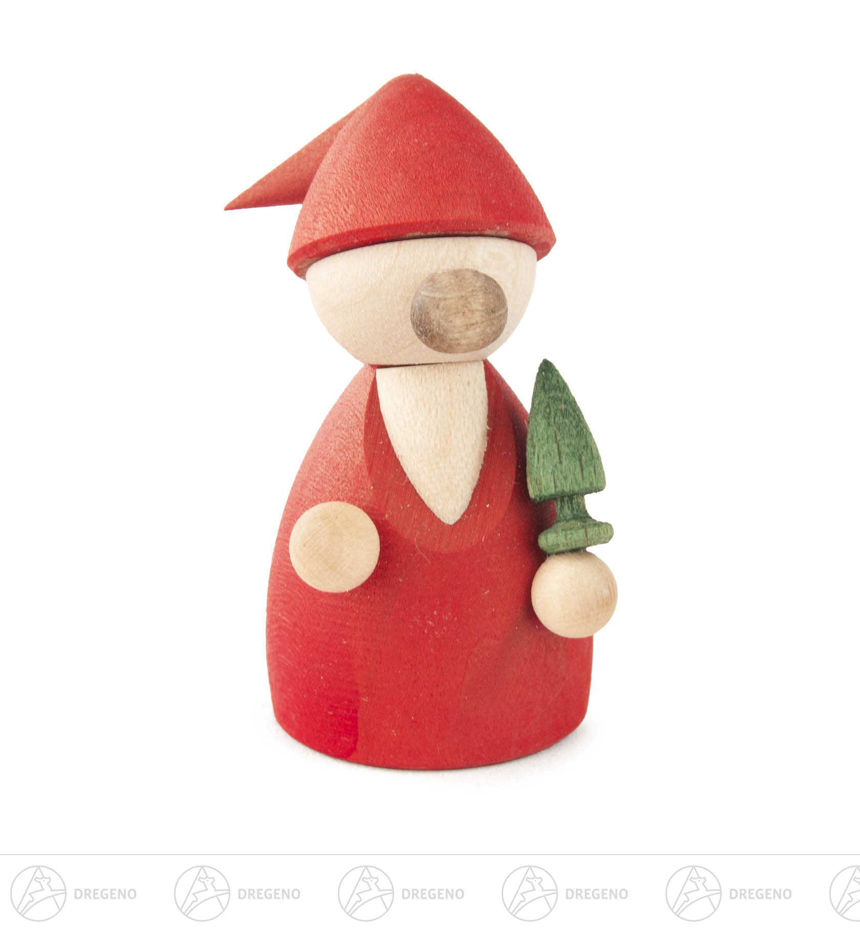 Wichtel rot mit Baum 4,5cm