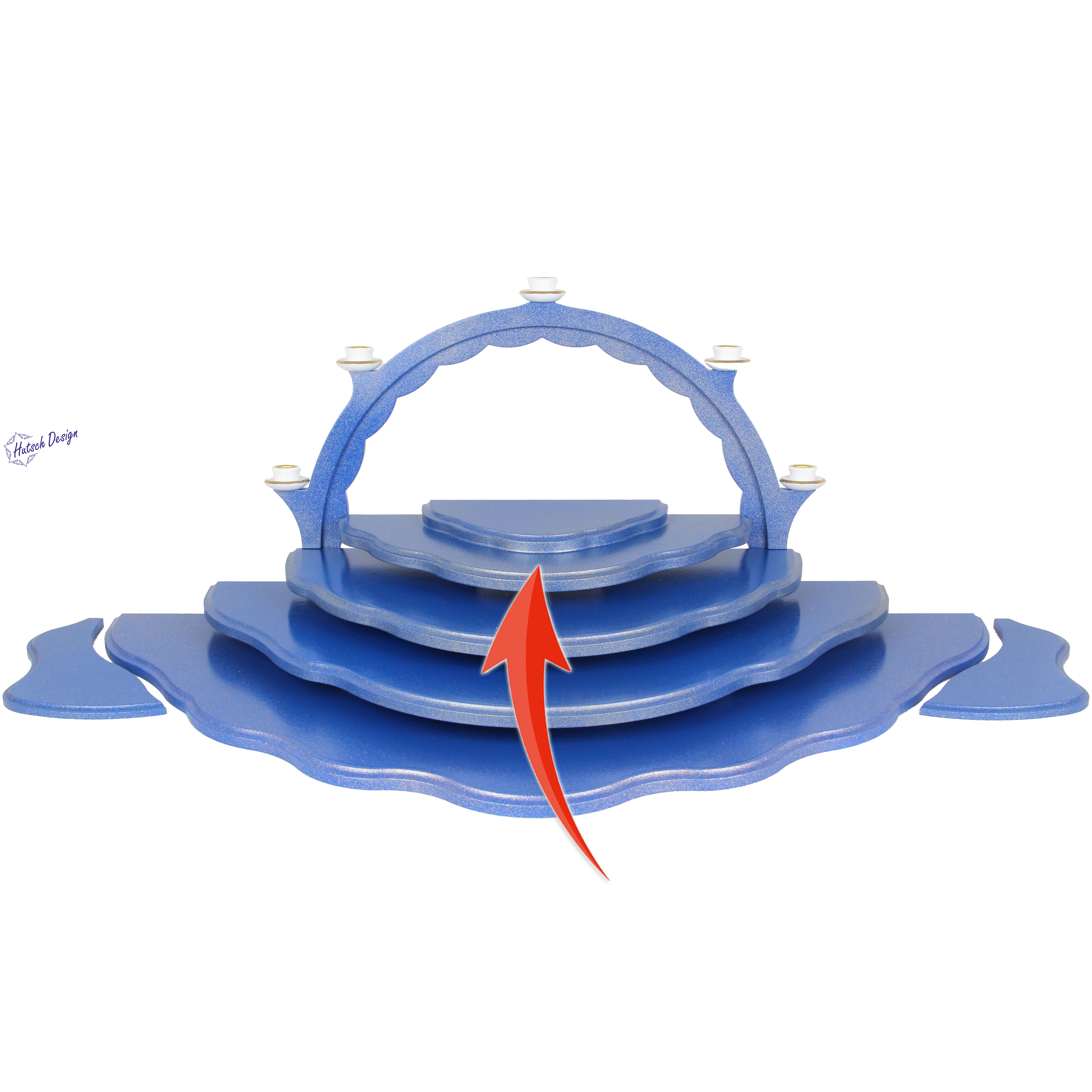 Grundwolke 2-stufig für Stecksystem, blau/gold