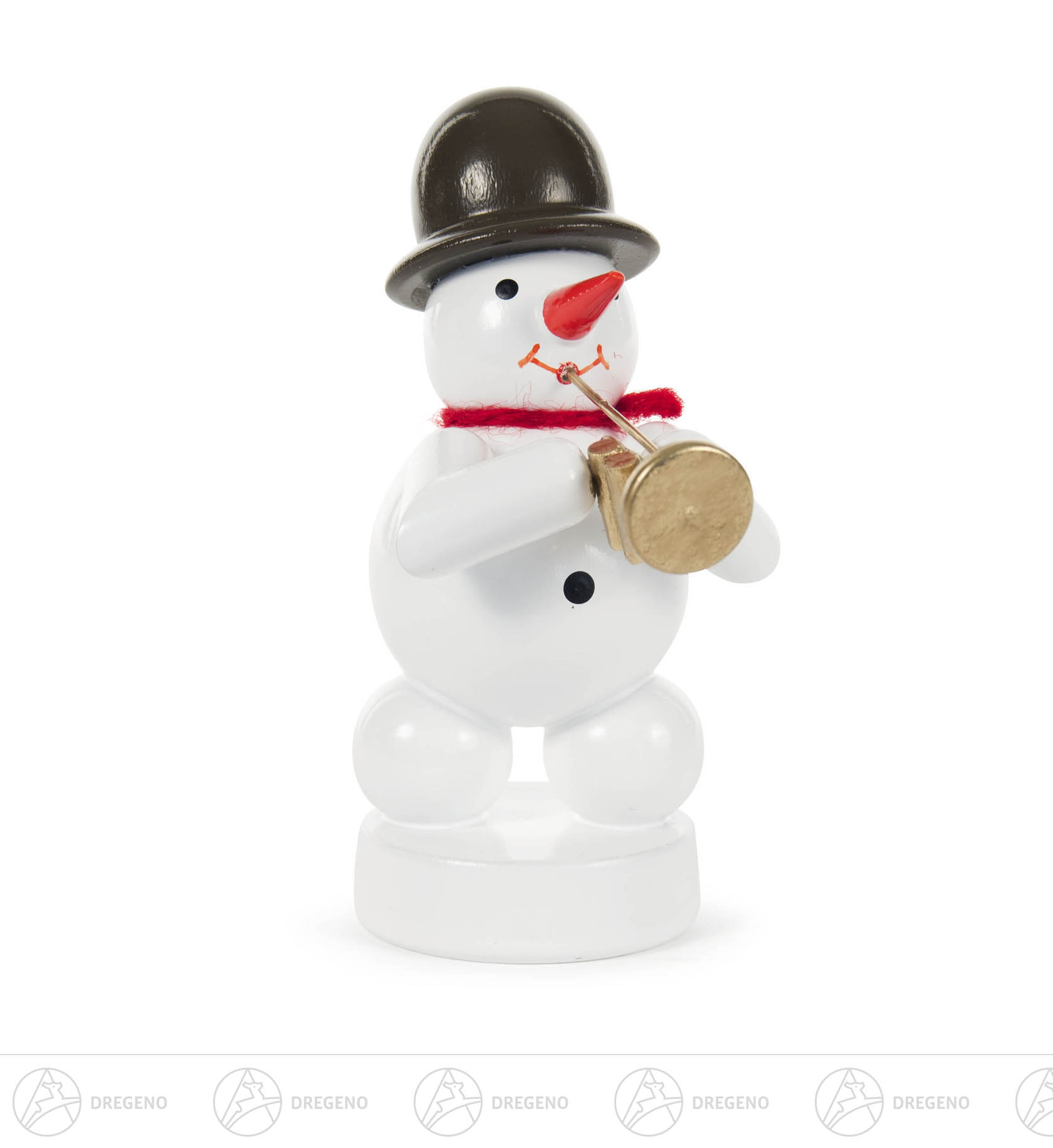 Schneemann mit Jazztrompete 8cm