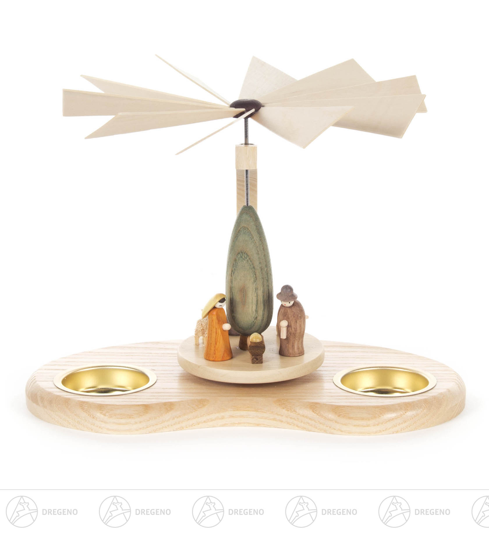 Pyramide mit Christi Geburt, für Teelichte