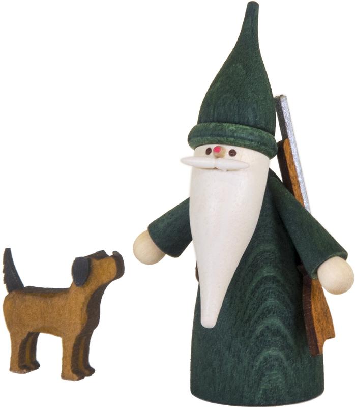 Jägerwichtel mit Hund 7 x4 x3cm