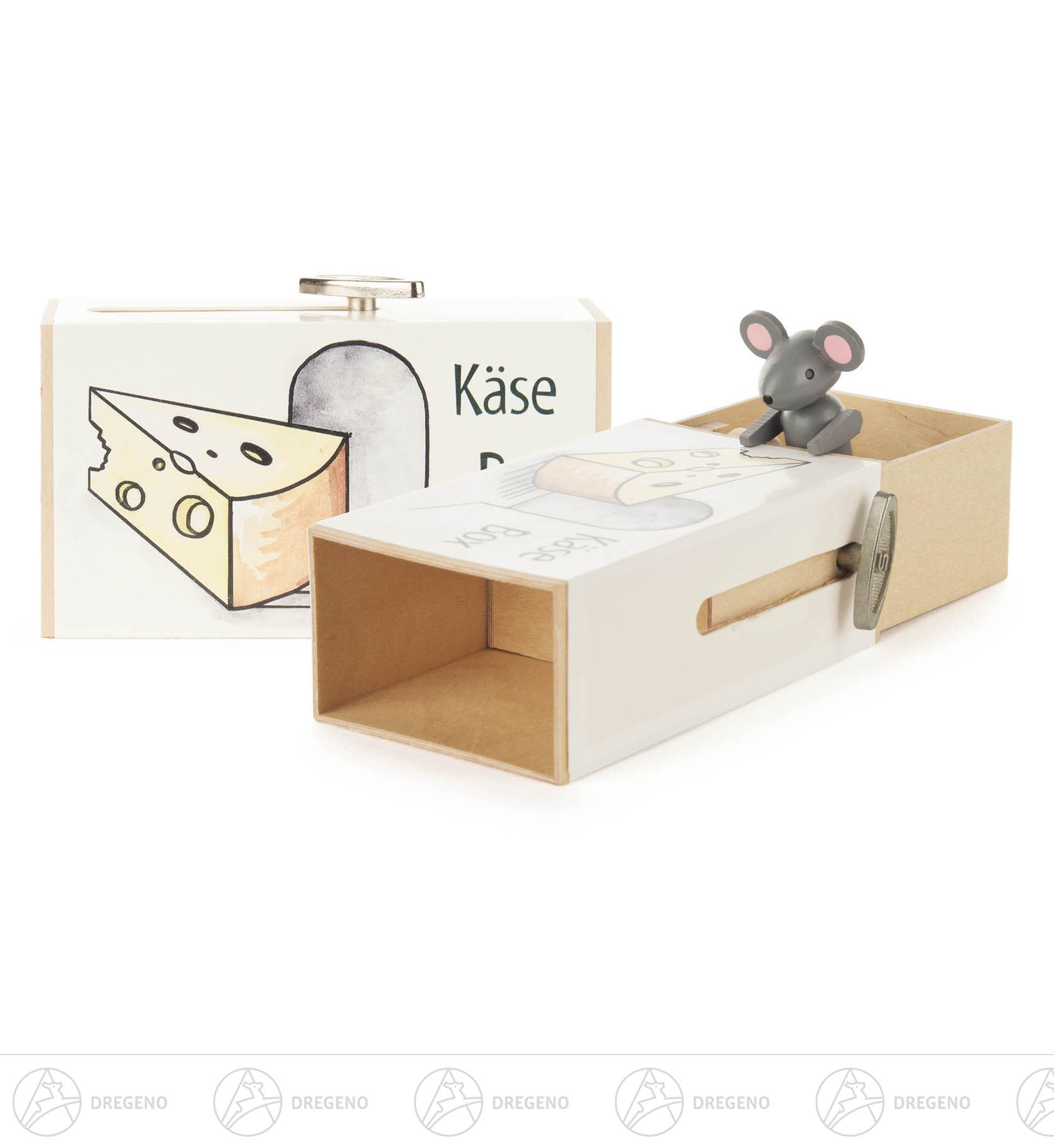 Schiebebox Käse-Box mit Maus Melodie: Small World 6cm Schiebebox Käse-Box mit Maus Melodie: Small World 6cm