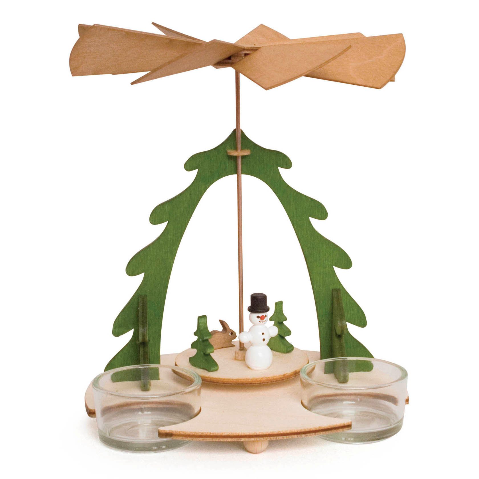 Bastelset Pyramide mit Schneemann  14x18x14cm