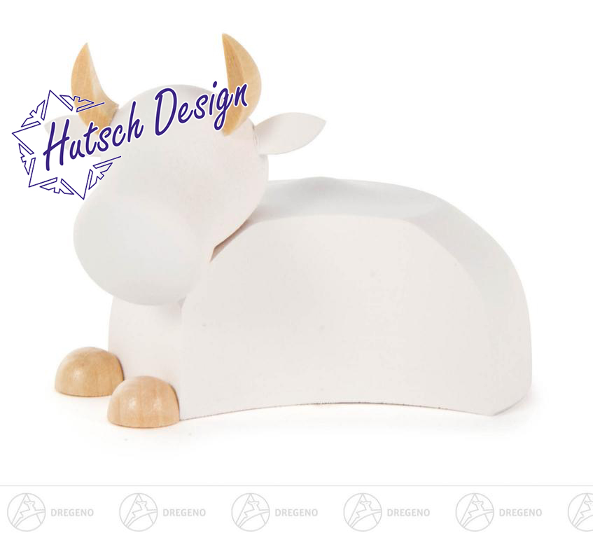 Ochse modern, groß natur/weiß