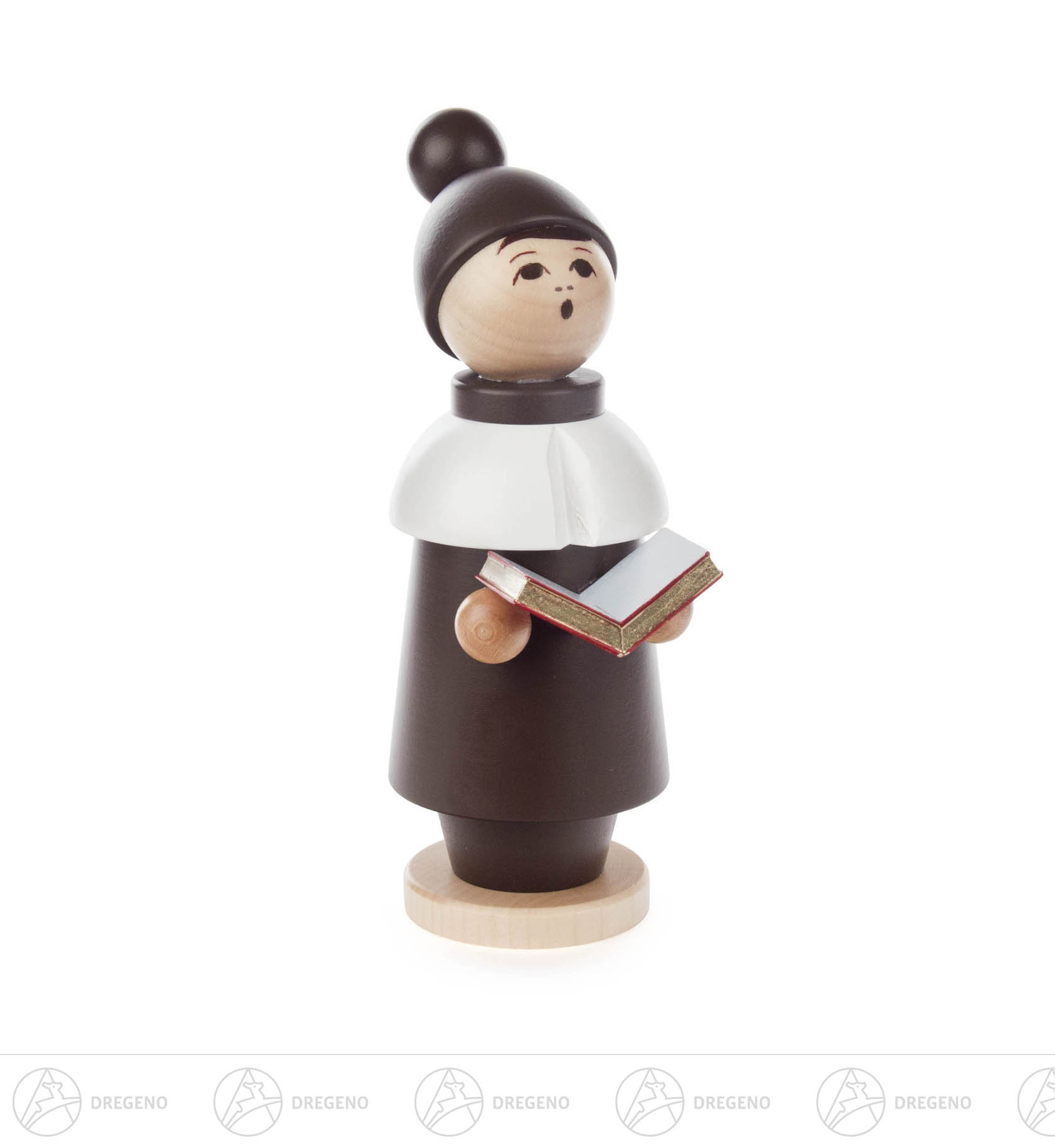 Kurrendefigur braun mit Buch, Gr.2 18cm Kurrendefigur braun mit Buch, Gr.2 18cm