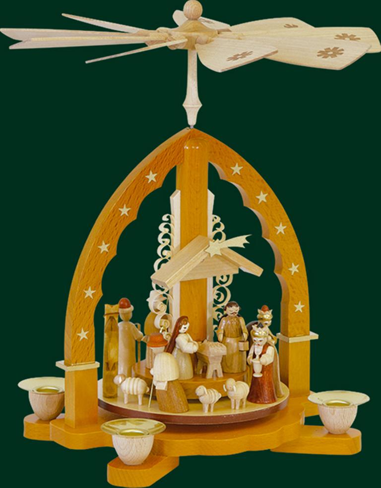 Pyramide Christi Geburt, natur 27 cm Pyramide Christi Geburt, natur 27 cm