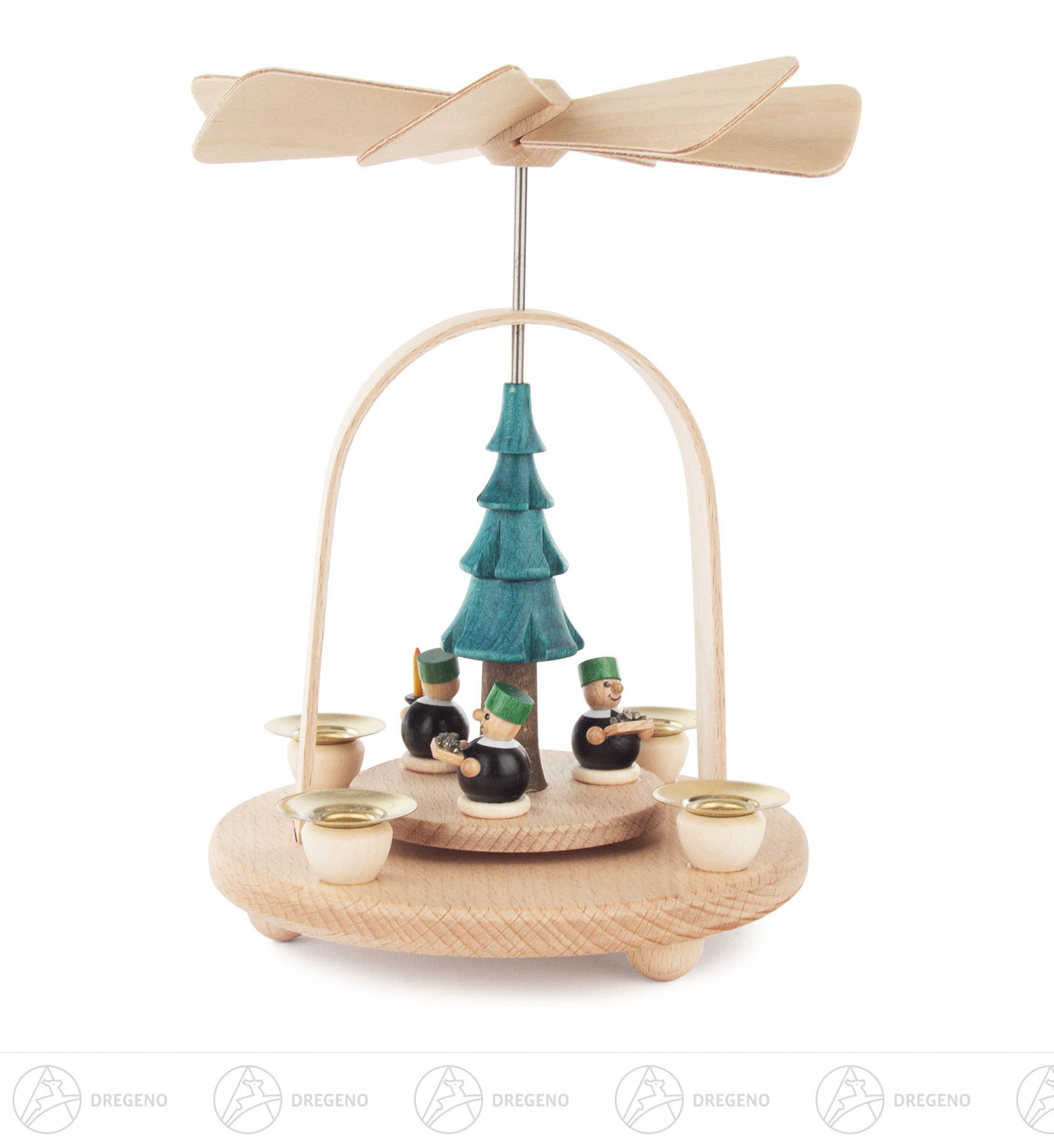 Pyramide mit Bergmännern für Kerzen 10mm