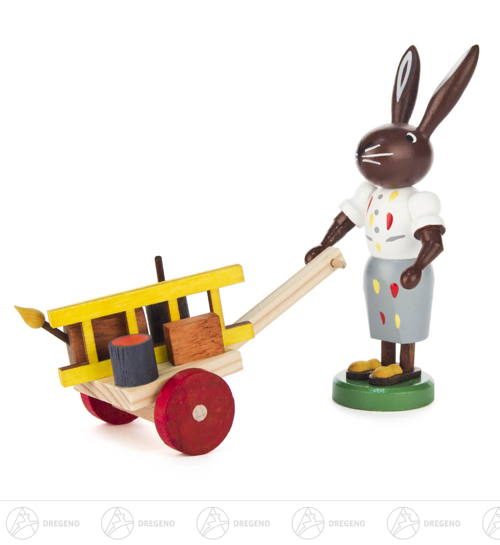 Hasenmaler mit Karre 9cm