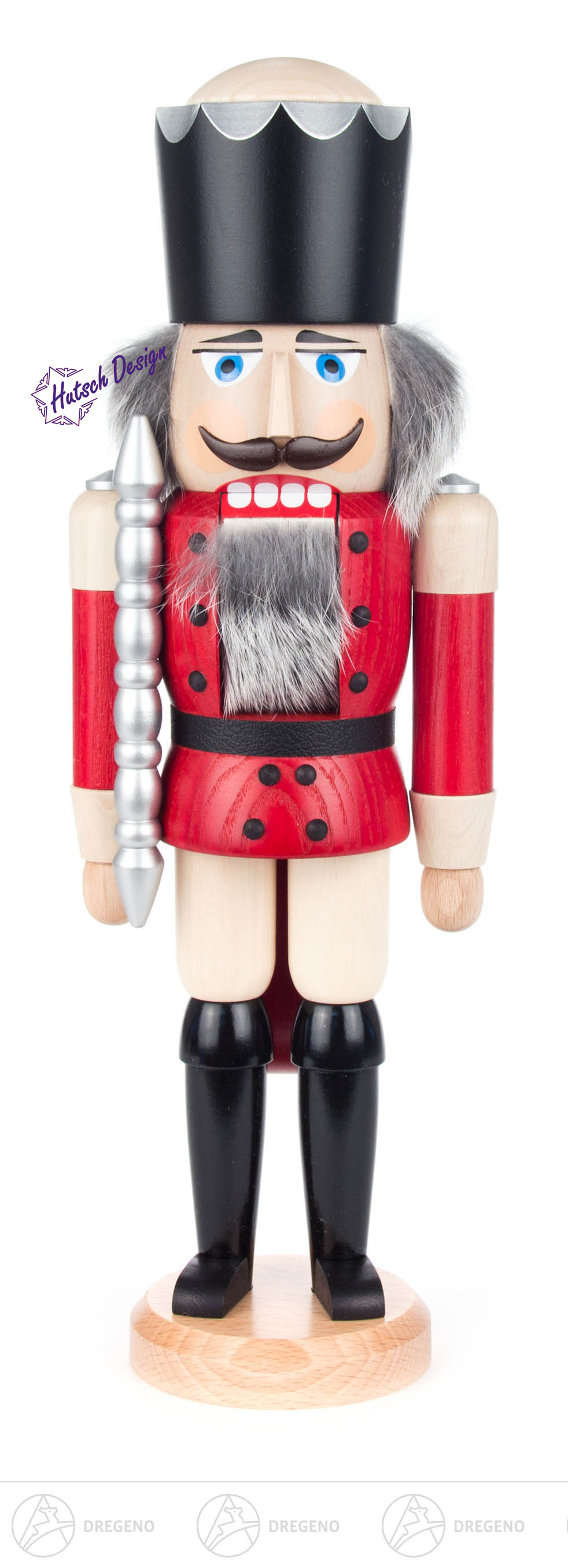 Nussknacker König rot-natur, 39cm