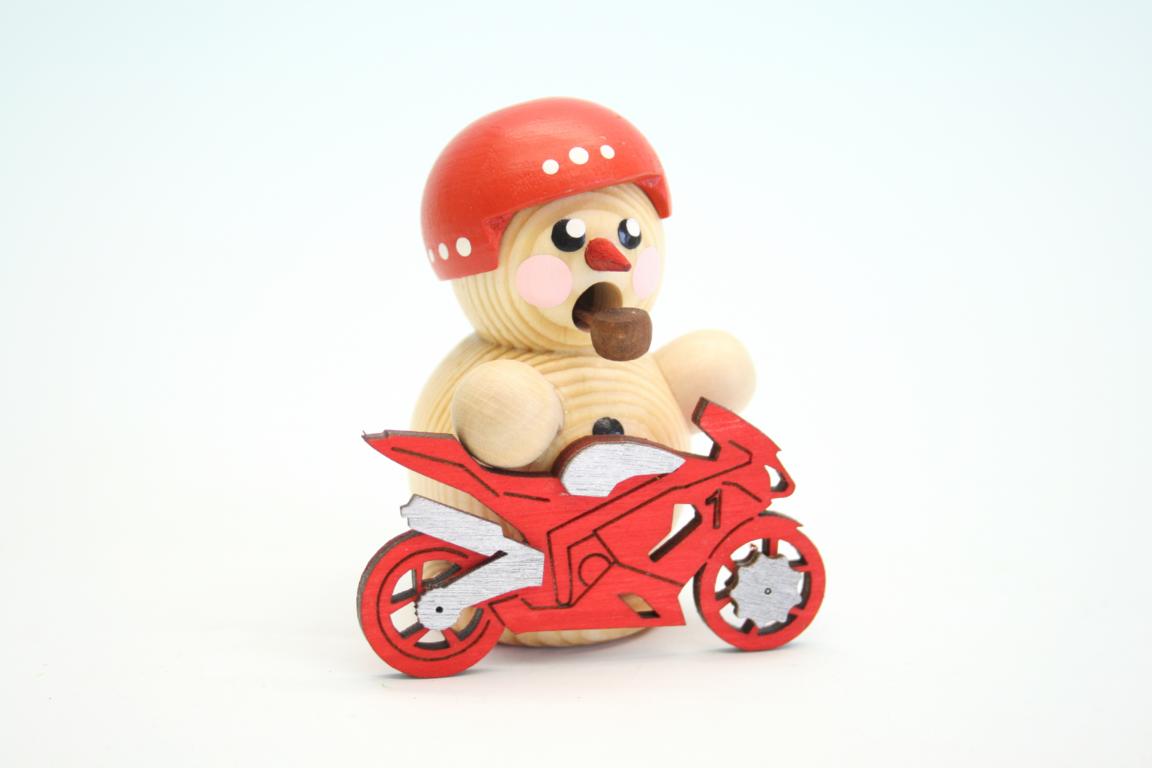 Biker natur mit rotem Bike 8 cm