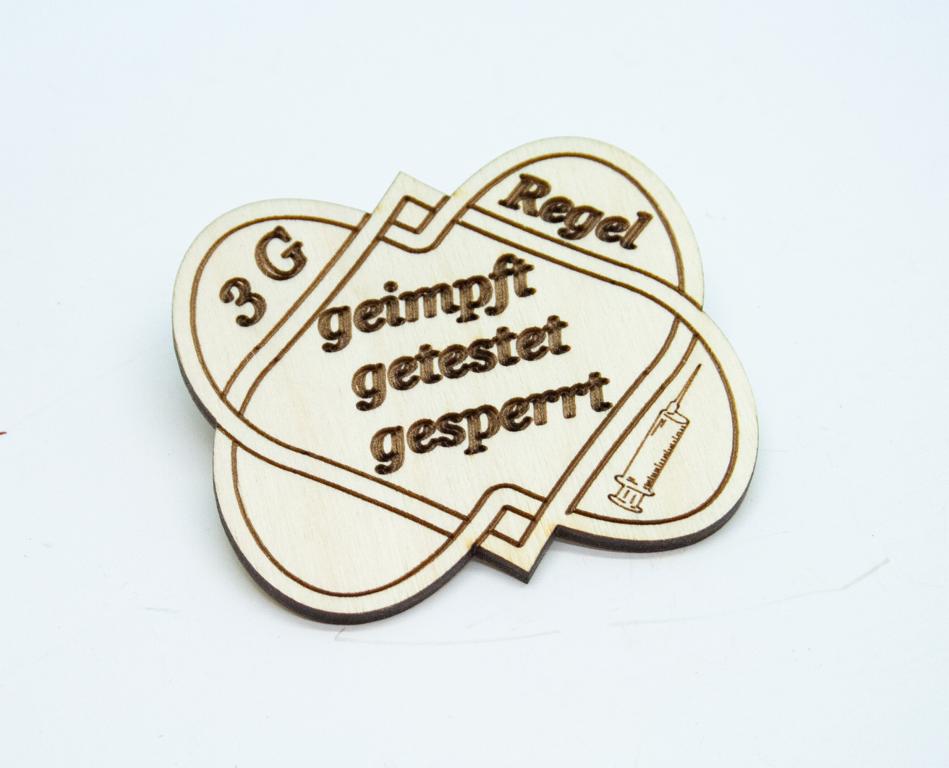 Anstecker 3G Regel 7x7 cm geimpft Anstecker 3G Regel 7x7 cm geimpft
