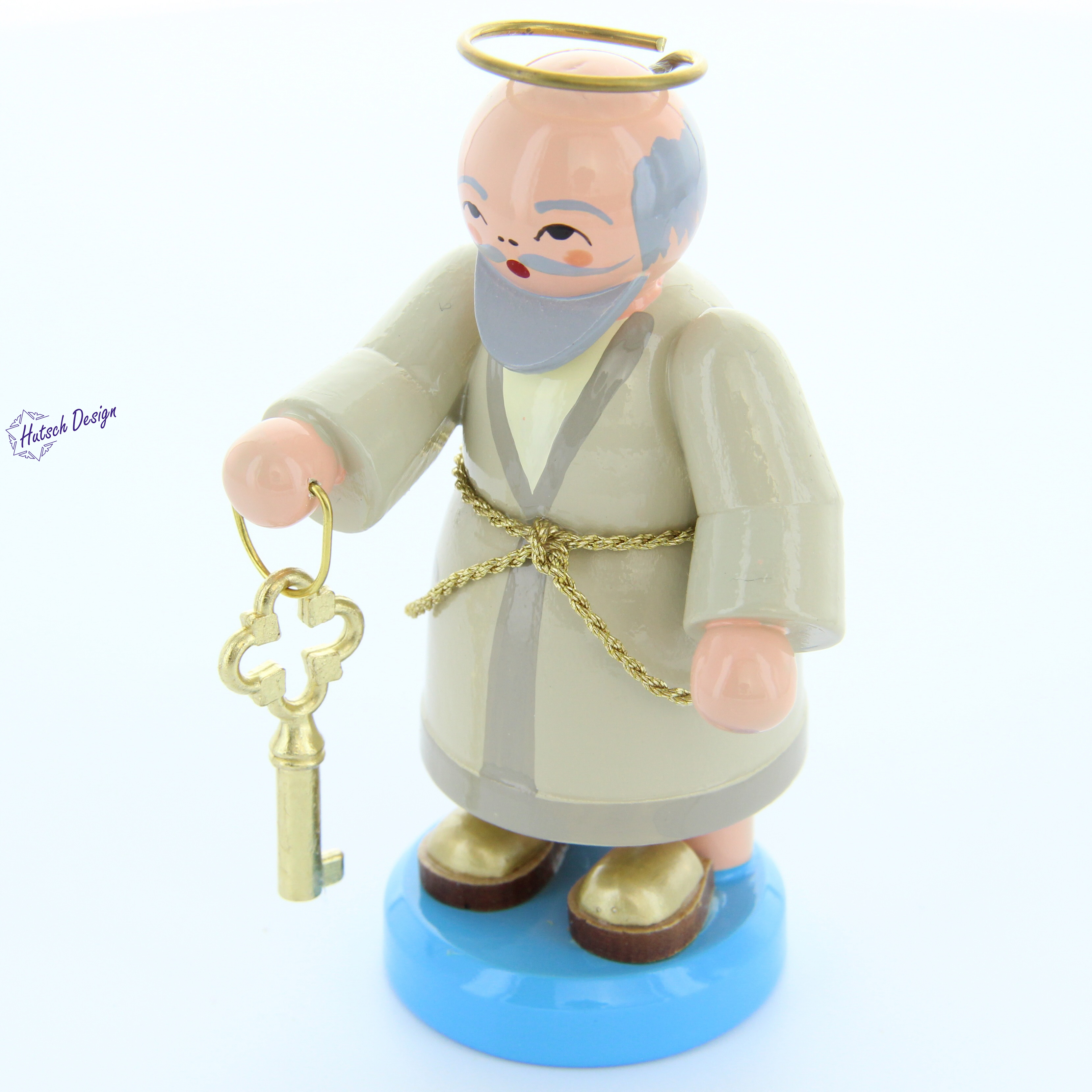 Petrus beige/blau passend zu den kleinen Engel mit blauen Flügeln