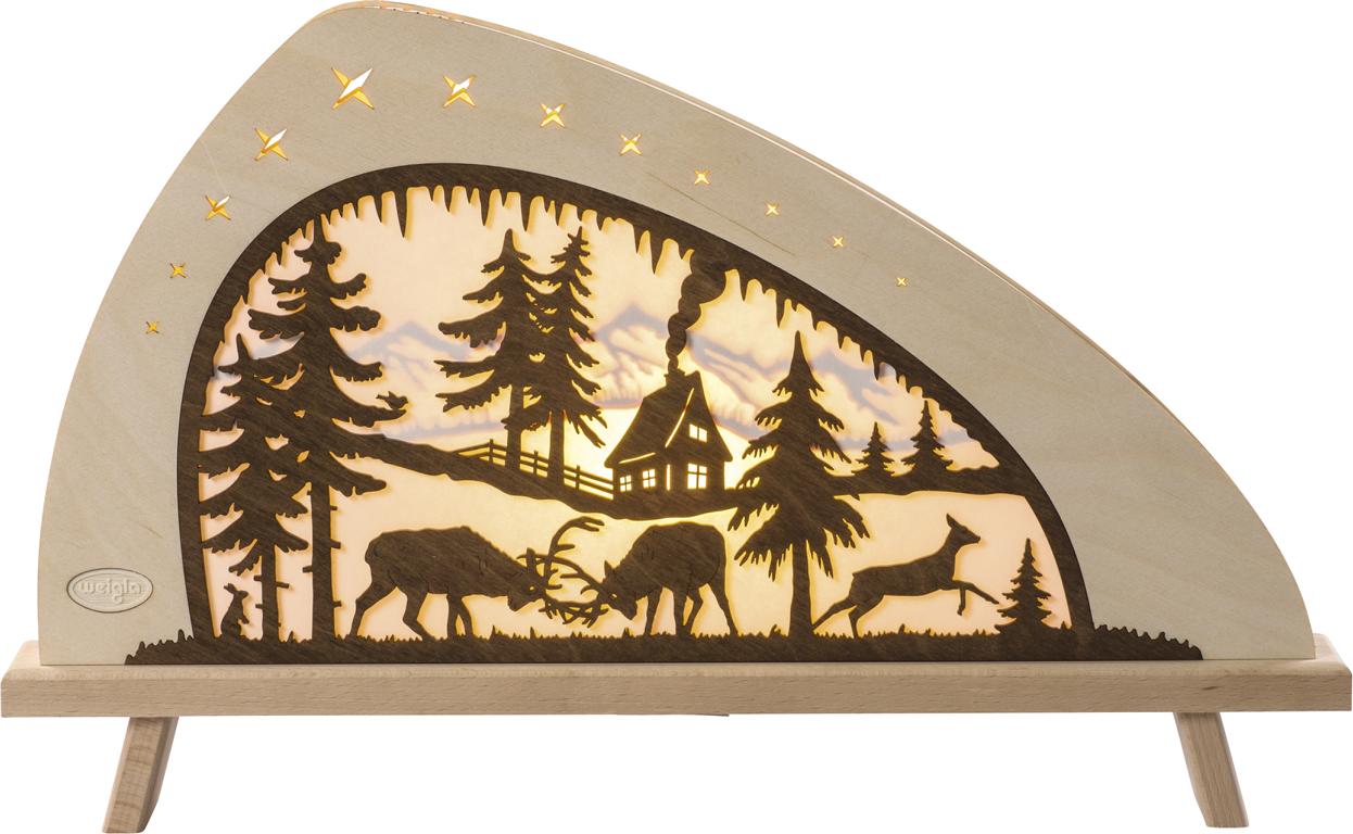 Standleuchte LED Rotwild farbig 52,0 x 32,0 x 6,0 cm