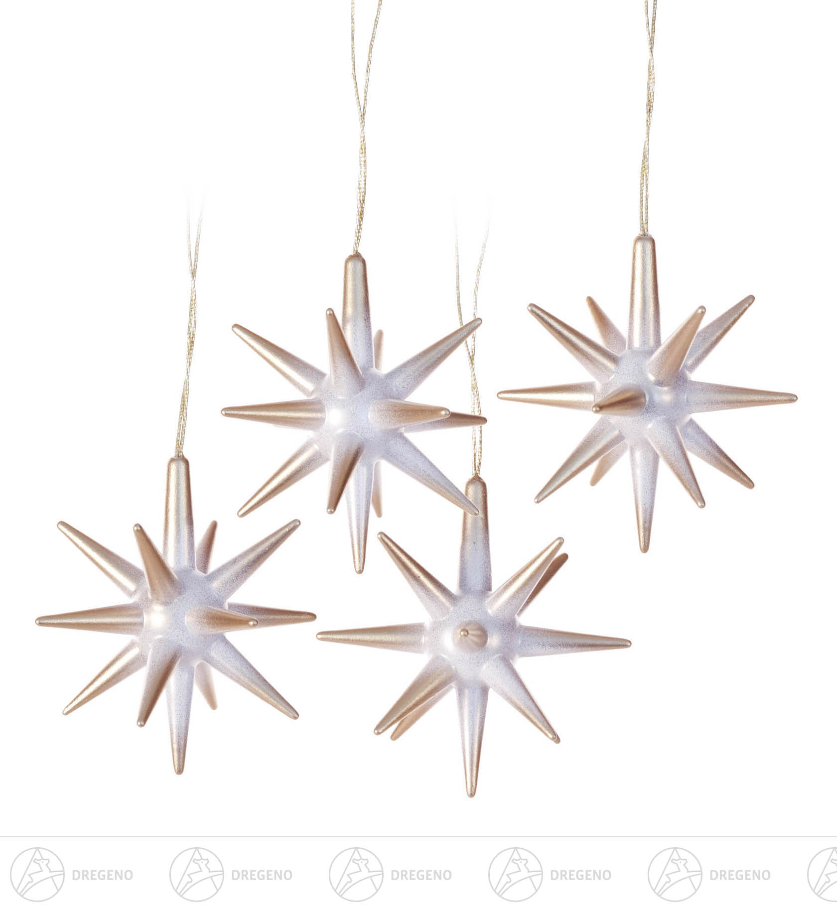 Behang Stern weiß/gold (4) 5cm