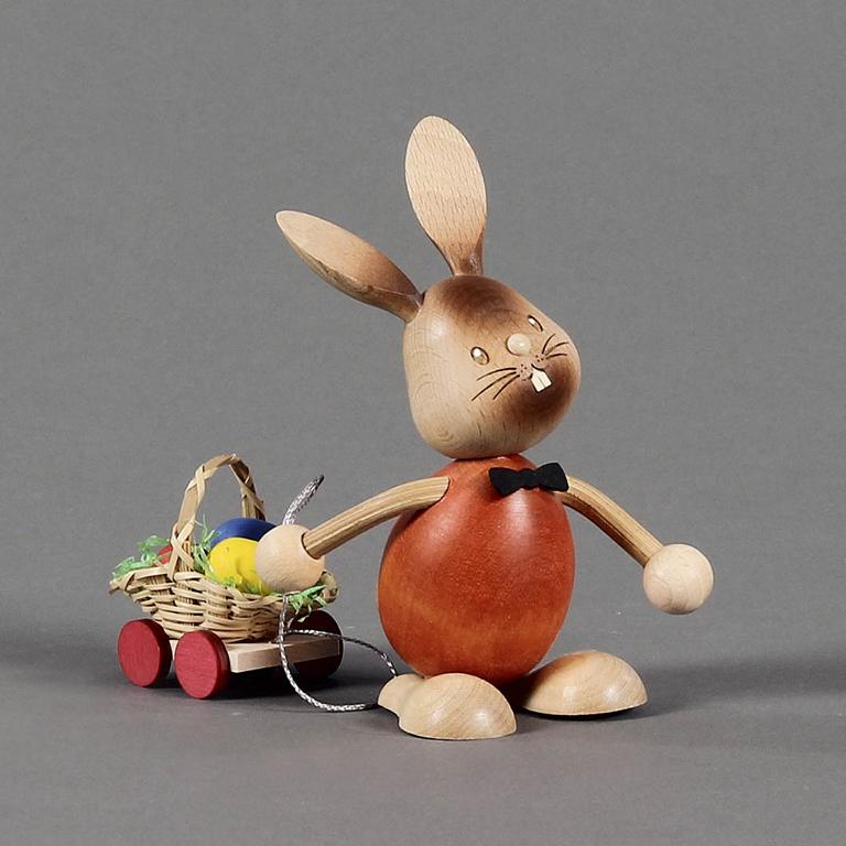 Hase Stupsi mit Eierwagen