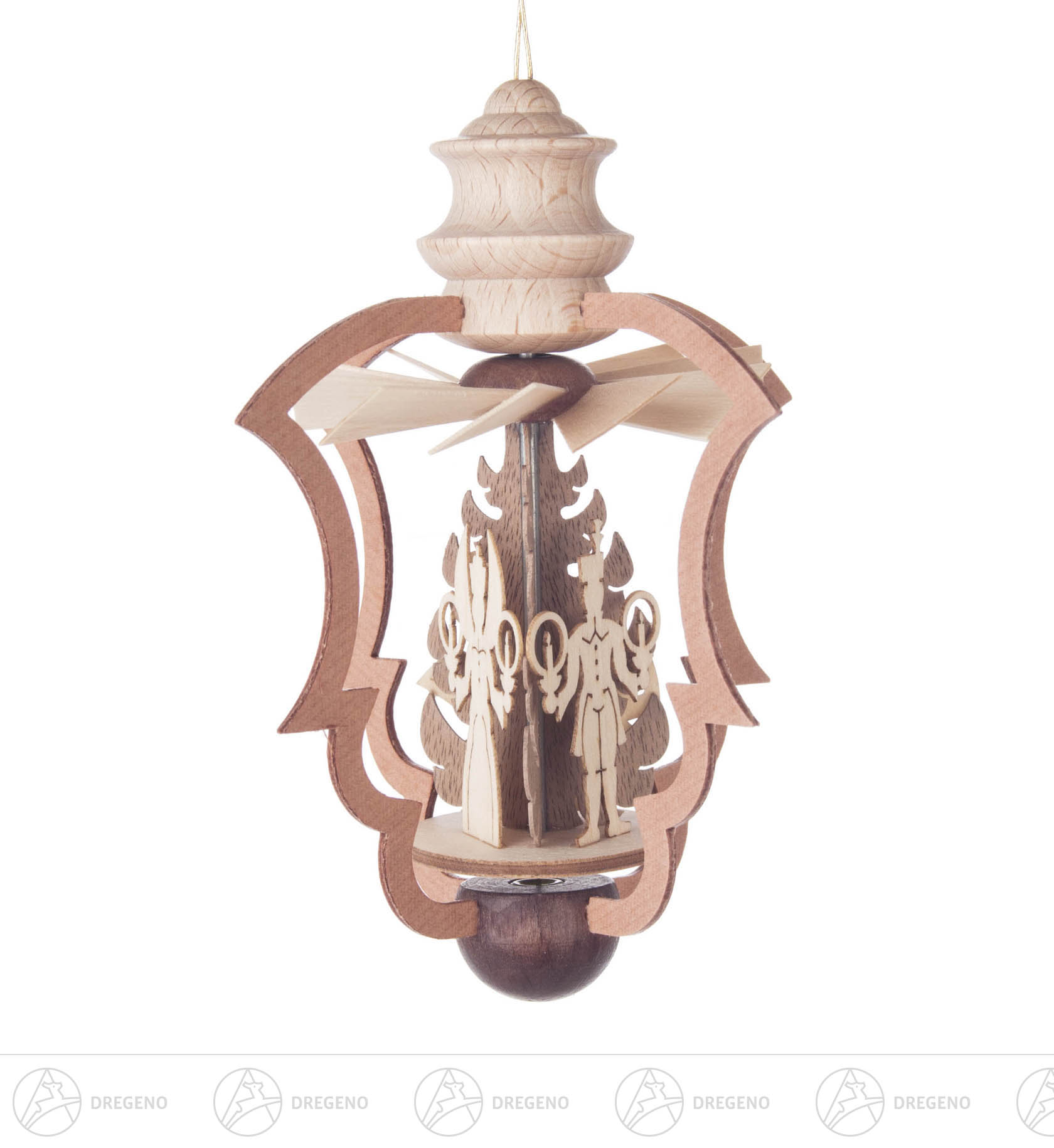 Wärmespiel Engel und Bergmann, zum Hängen 9cm