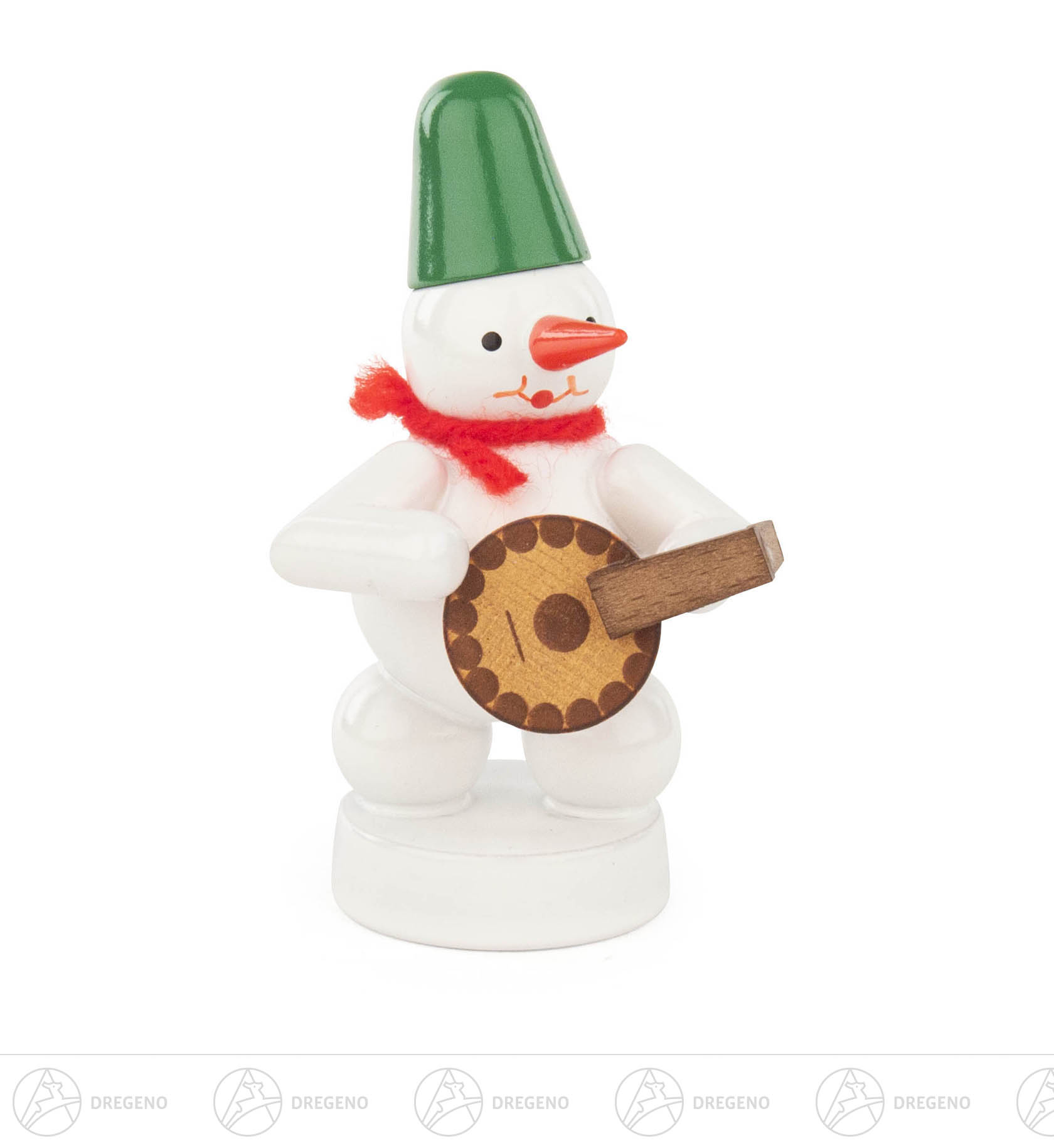 Schneemann mit Laute 8cm