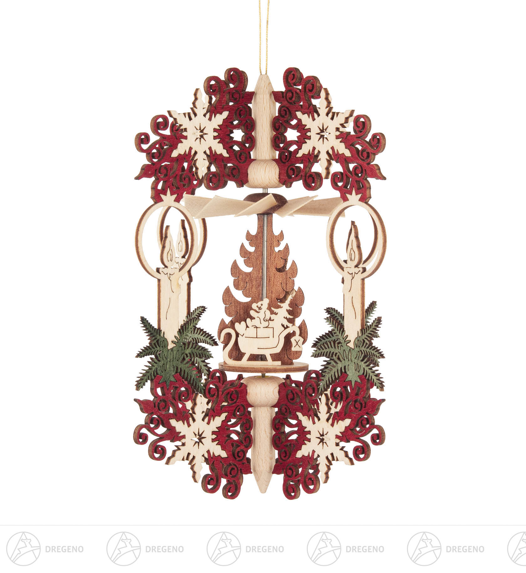 Wärmespiel Kristallkerze Weihnachtsmann 9 cm