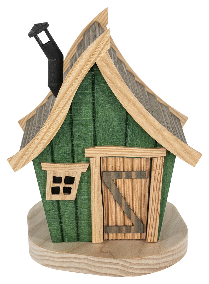 Räucherhäuschen Abenteuerhaus grün 20cm Räucherhäuschen Abenteuerhaus grün 20cm