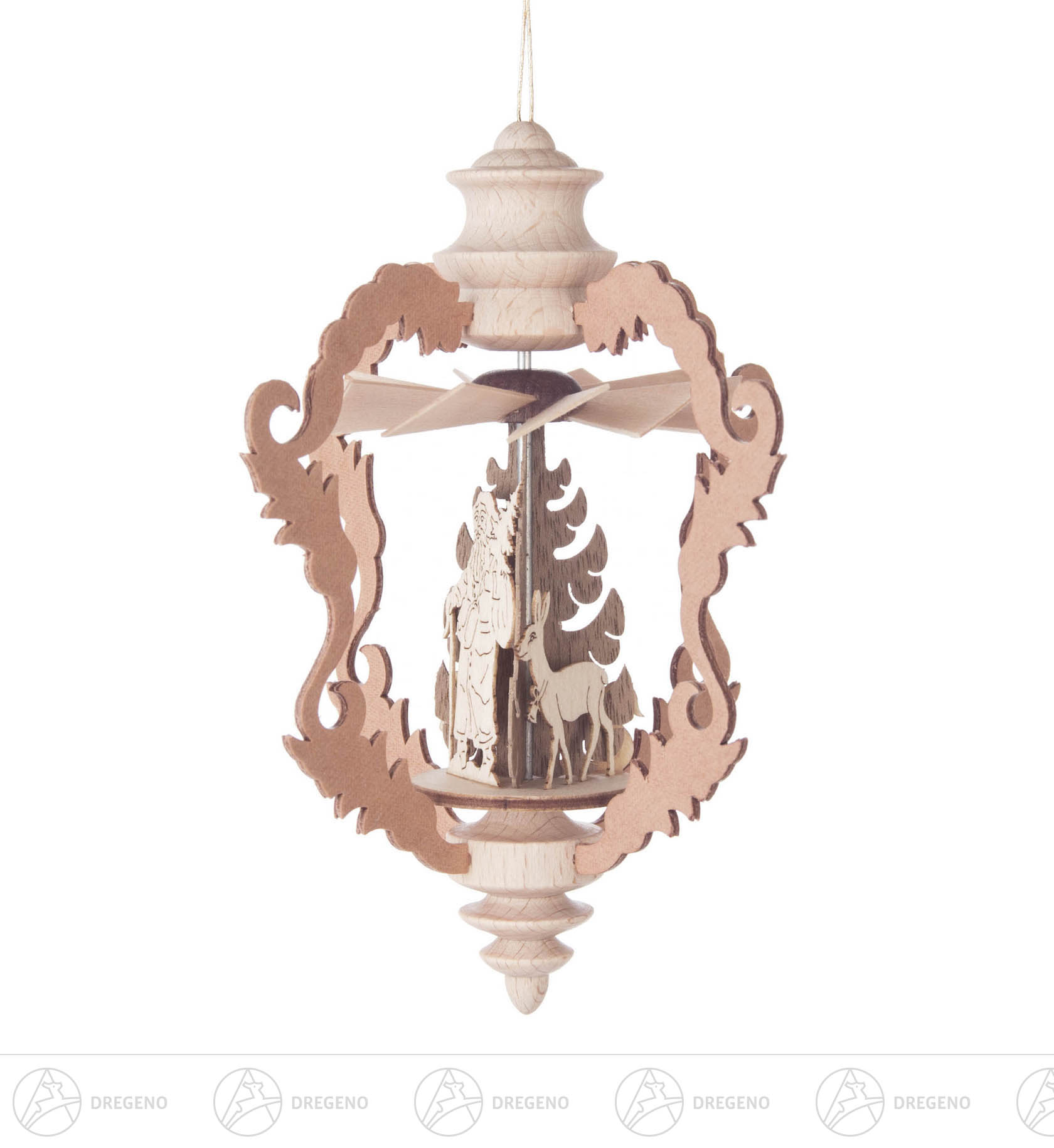 Wärmespiel Barock Weihnachtsmann, zum Hängen 10cm